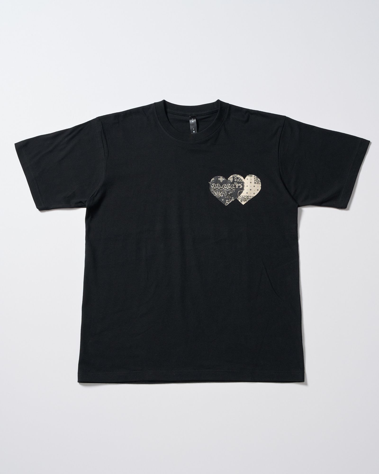 ☆先行予約☆ バンダナ パネル TハートTシャツ / bandana panel heart T / BLACK [7402 cj51i]