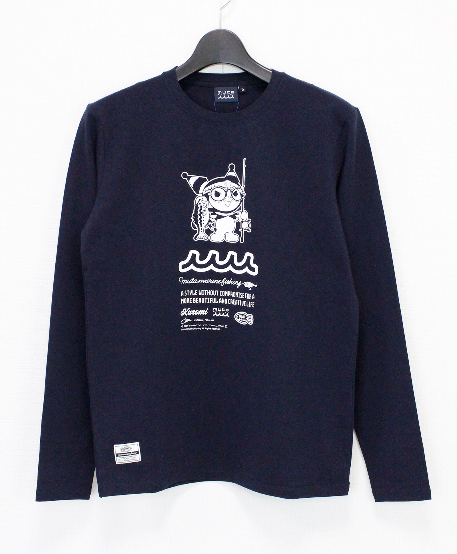 Kuromi × muta MARINE Fishing ストレッチロングスリーブTシャツ / ネイビー [MFMP-434779]