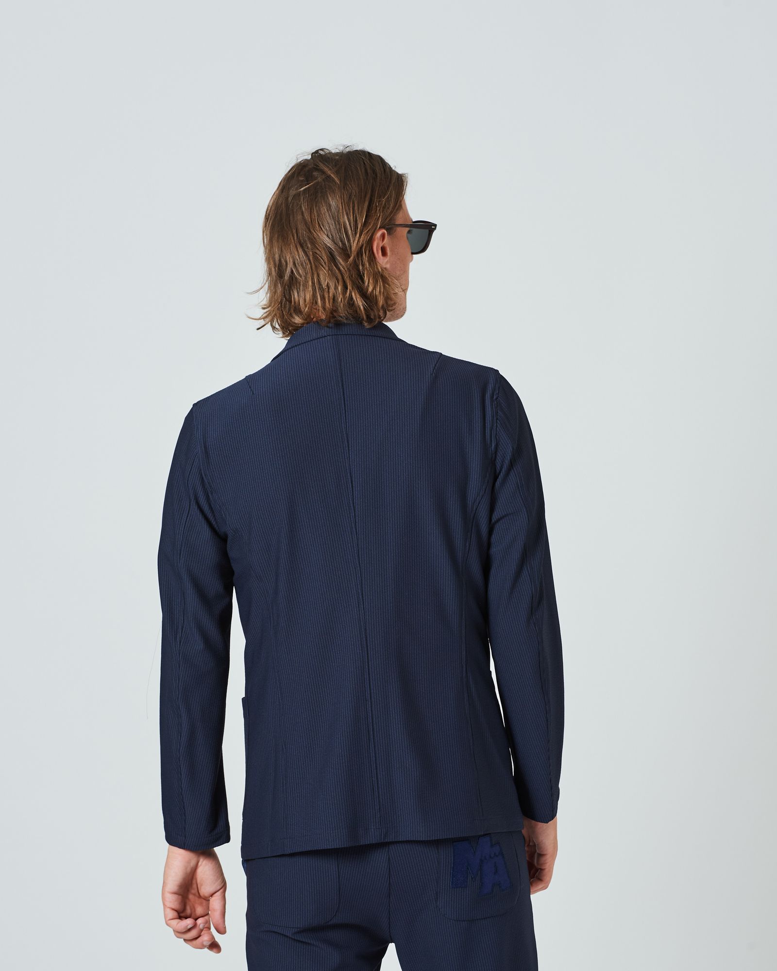 ACANTHUS x muta MARINE / muta  Stretch Seersucker Tailored JKT / シアサッカージャケット / NAVY / MA2401