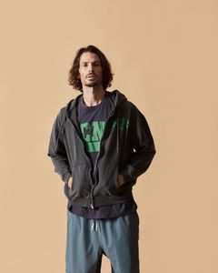 ☆先行予約☆ エイジングカレッジロゴ スウェットジップフーディー / パーカー / Aging College Logo Zip Up Hooded Sweatshirt / NAVY【HJ2601】