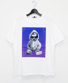 プリントTシャツ 3D HOODIE T-SHIRT / WHITE  [SLTN120]