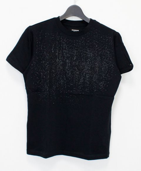 スプラッシュラインストーン半袖Tシャツ / ブラック【UST-25125】