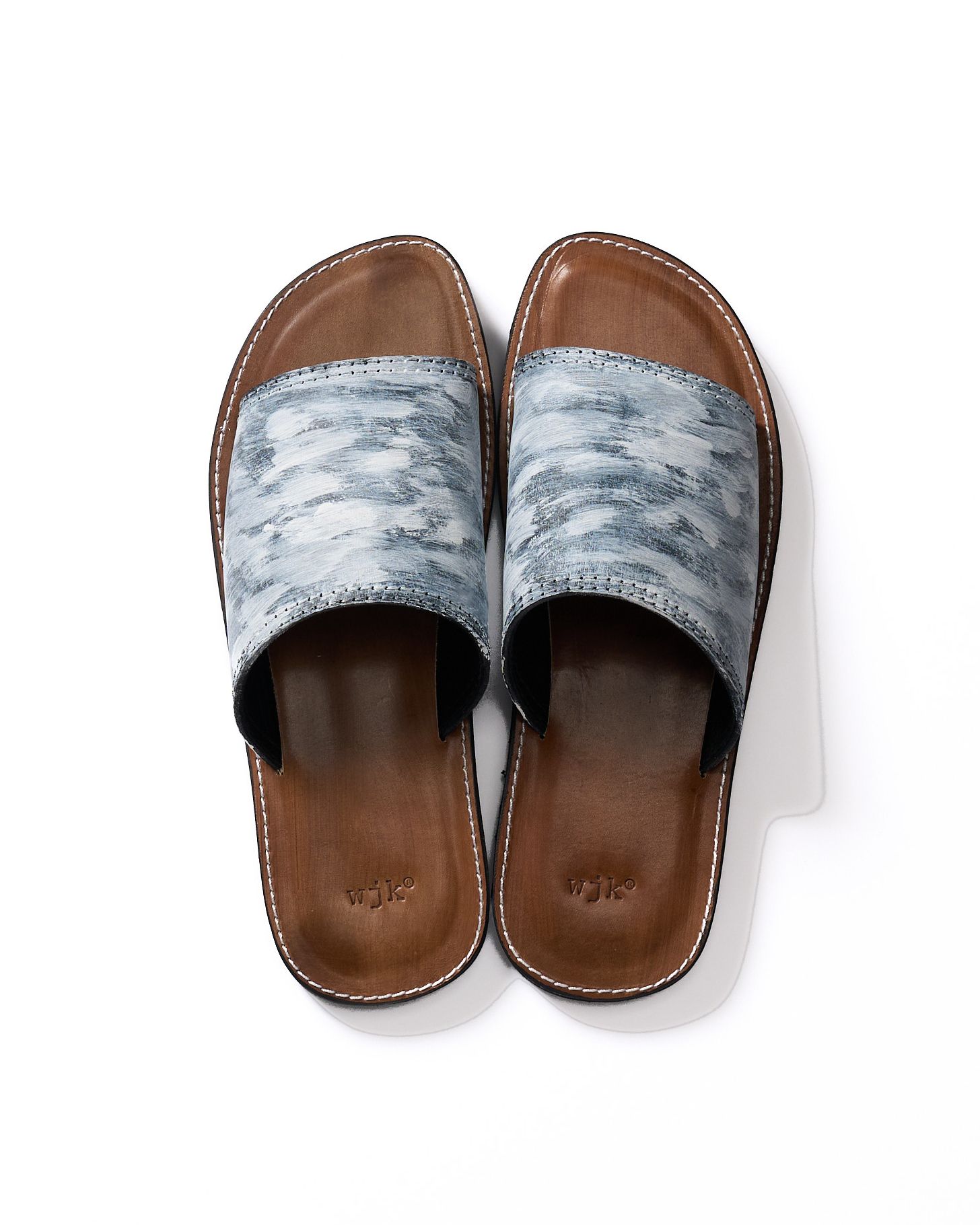 ☆先行予約☆ wjk  / レザーサンダル / artisan leather sandal / dust white 【8006 bt52k】