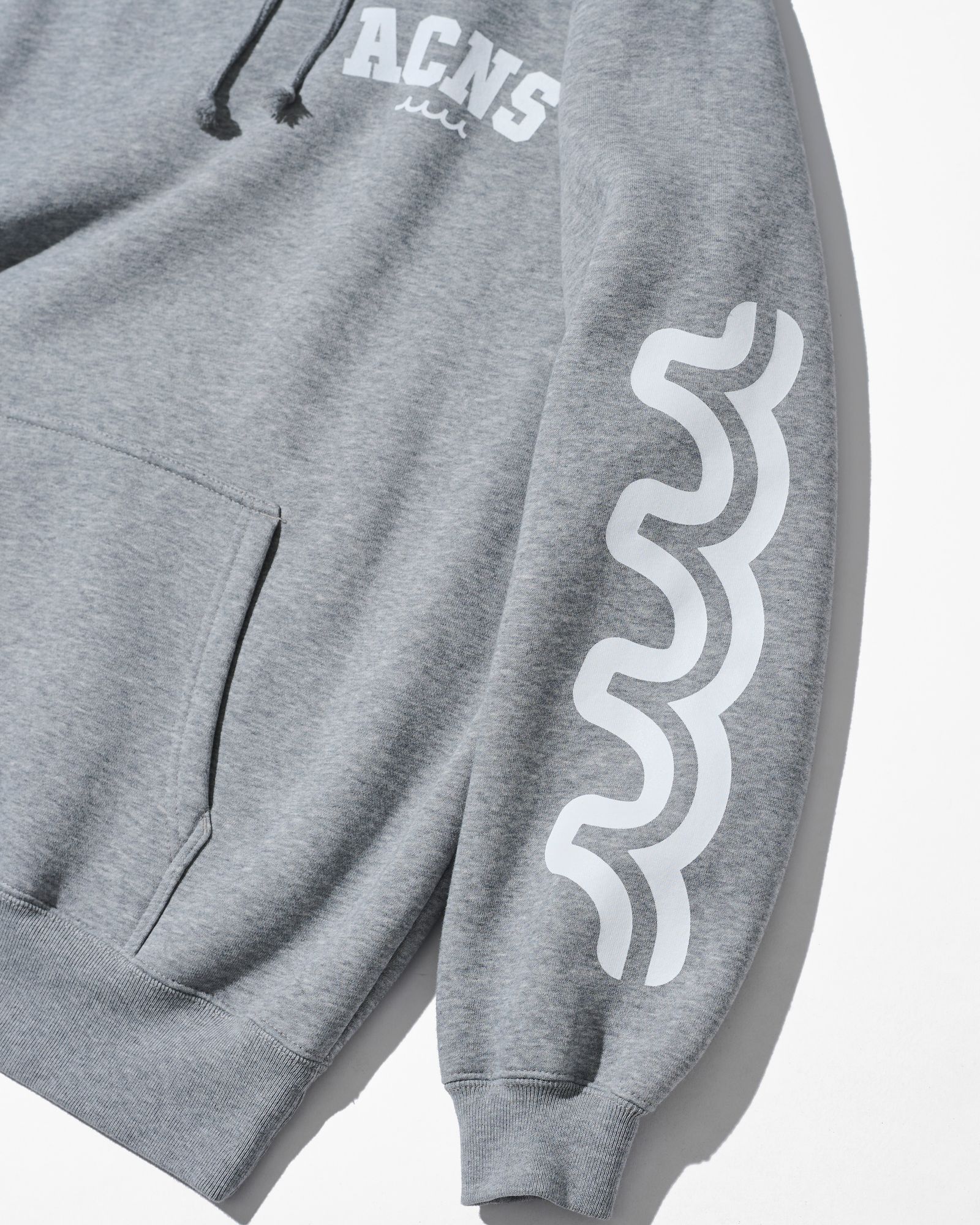 ☆先行予約☆ muta MARINE × ACANTHUS /アームプリントフーディー /パーカー / Arm Print Hooded Sweatshirt / GREY 【MA2657】