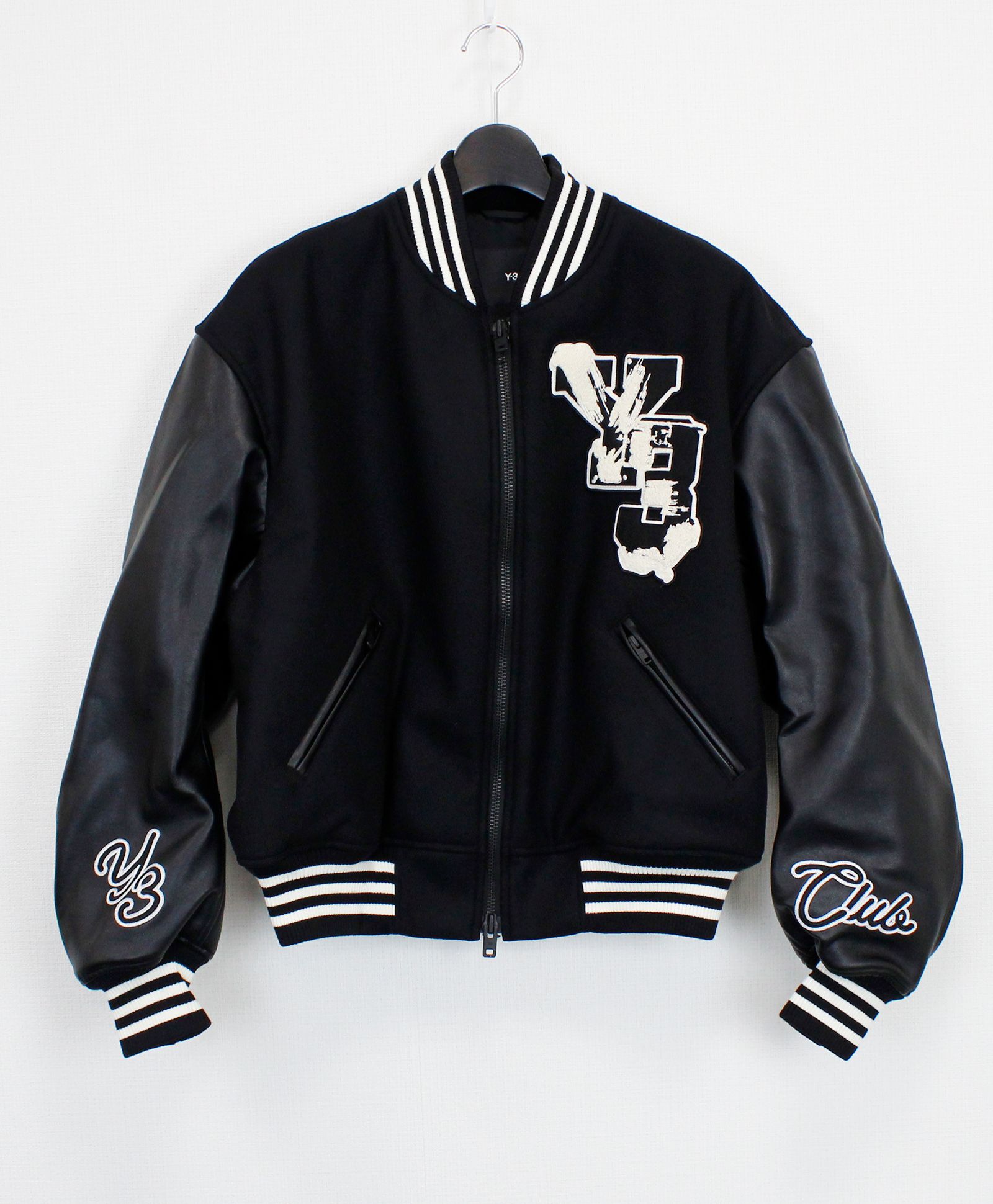 Y-3 - スタジャン / Y-3 LETTERMAN JACKET / BLACK x BLACK [IQ2133