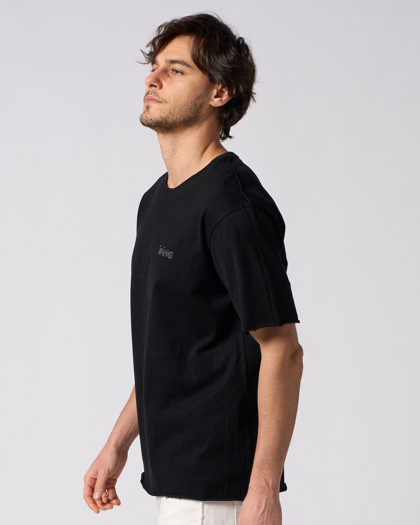 ☆先行予約☆ muta × wjk  / カットオフ Tシャツ / cut-off S/S(printed) / DEEP BLACK [703 mw03i]