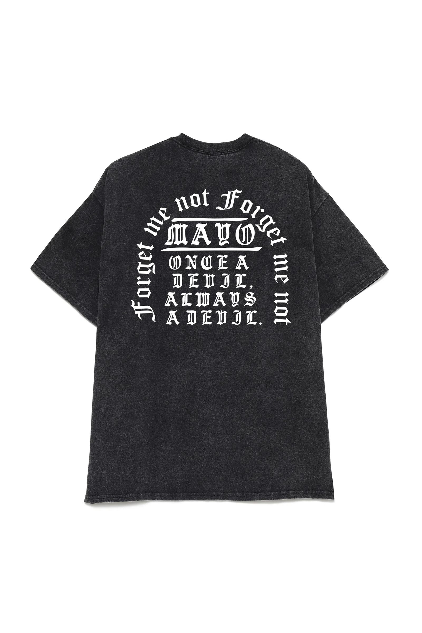 ロゴメッセージプリントTシャツ / LOGO MESSAGE PRINT SHORT SLEEVE TEE  / フェードブラック [26MY-ST004]