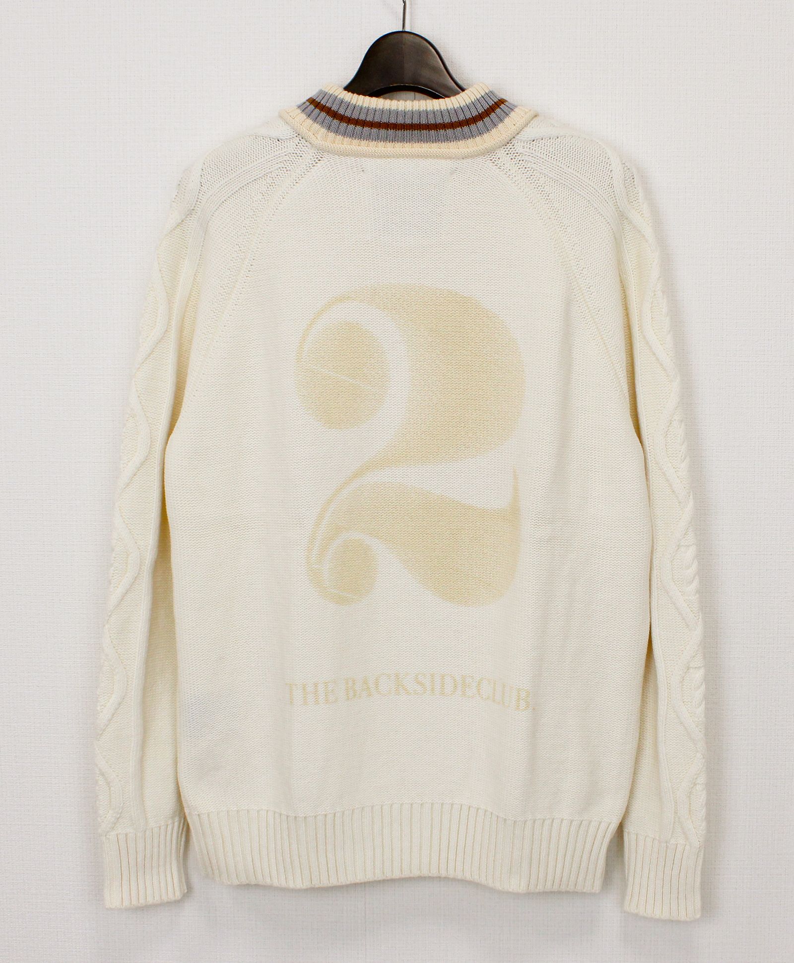 クルーネックニット / NUMBER KNITWEAR / WHITE 【KRW 702】