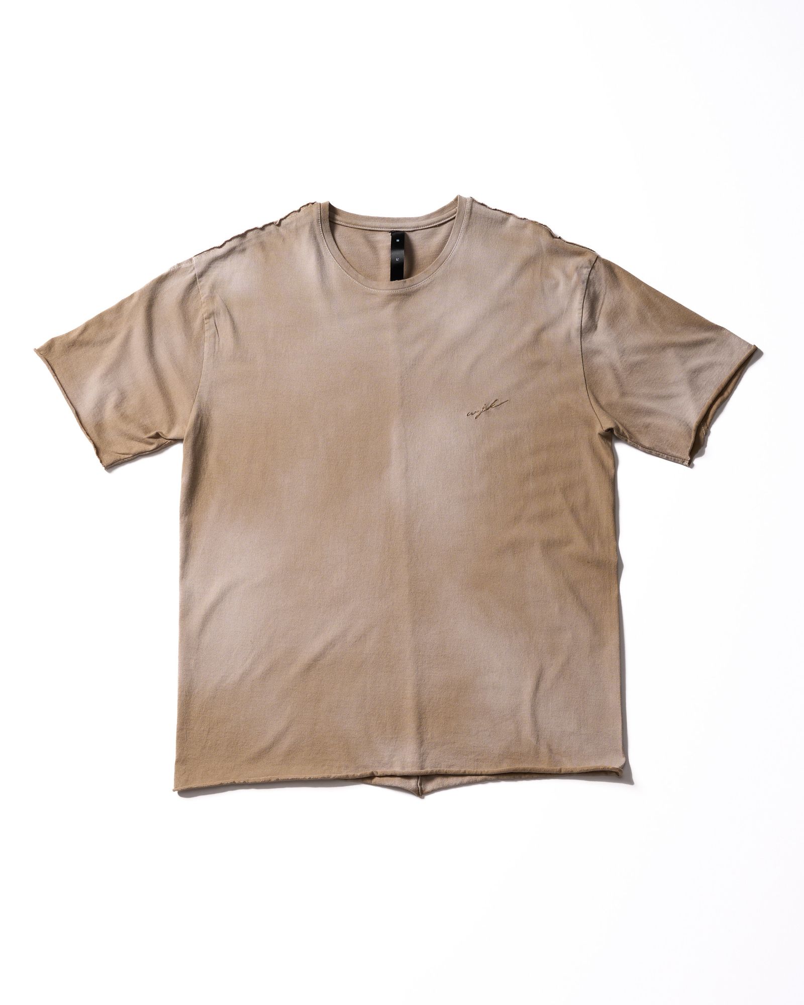 ☆先行予約☆ wjk  / フェードカットオフ半袖Tシャツ / fade cut-off S/S / fade beige 【7154 lj93k】