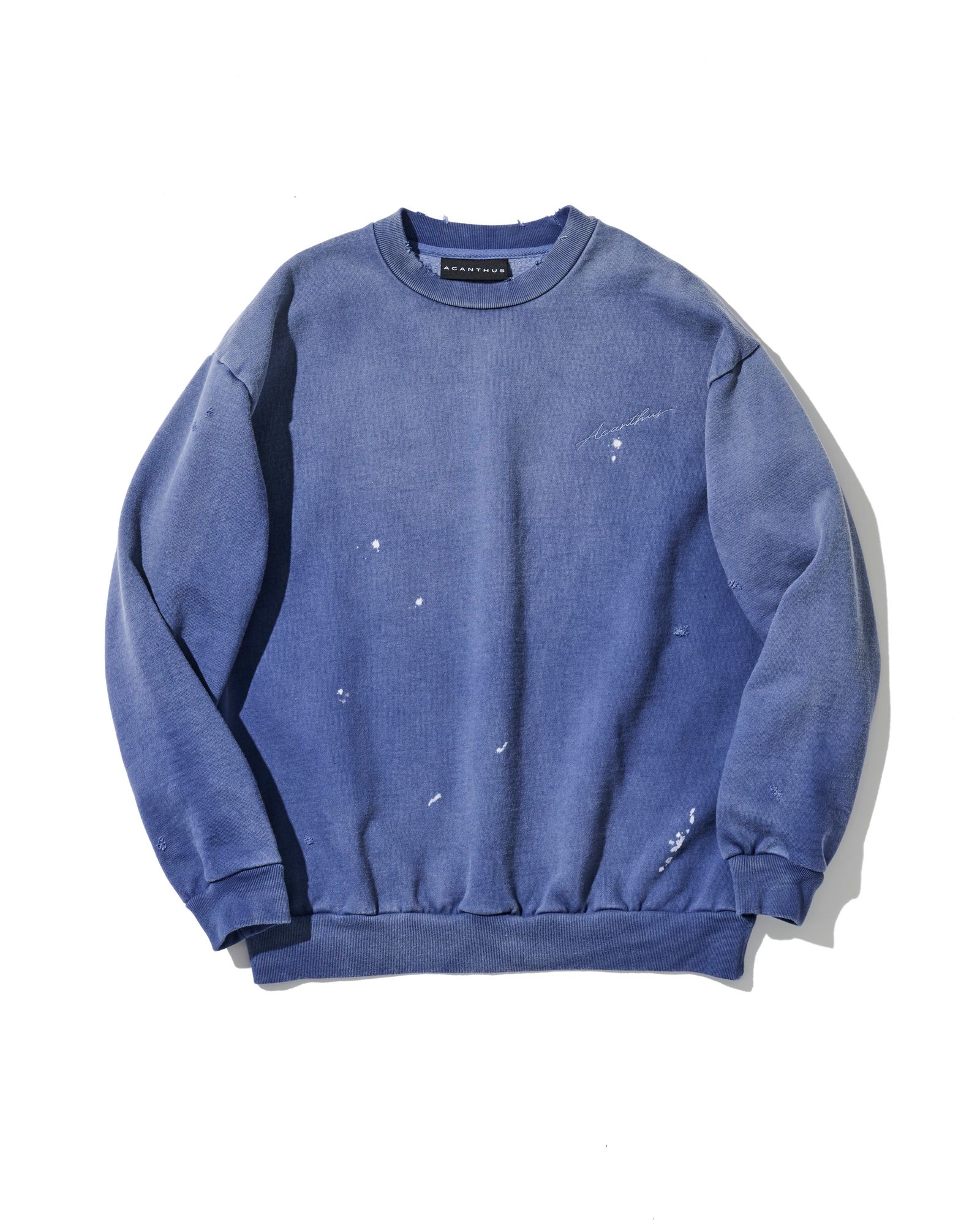 ☆先行予約☆  ダメージクルーネックスウェット / Damaged Crewneck Sweatshirt / FADED NAVY 【DH2503】