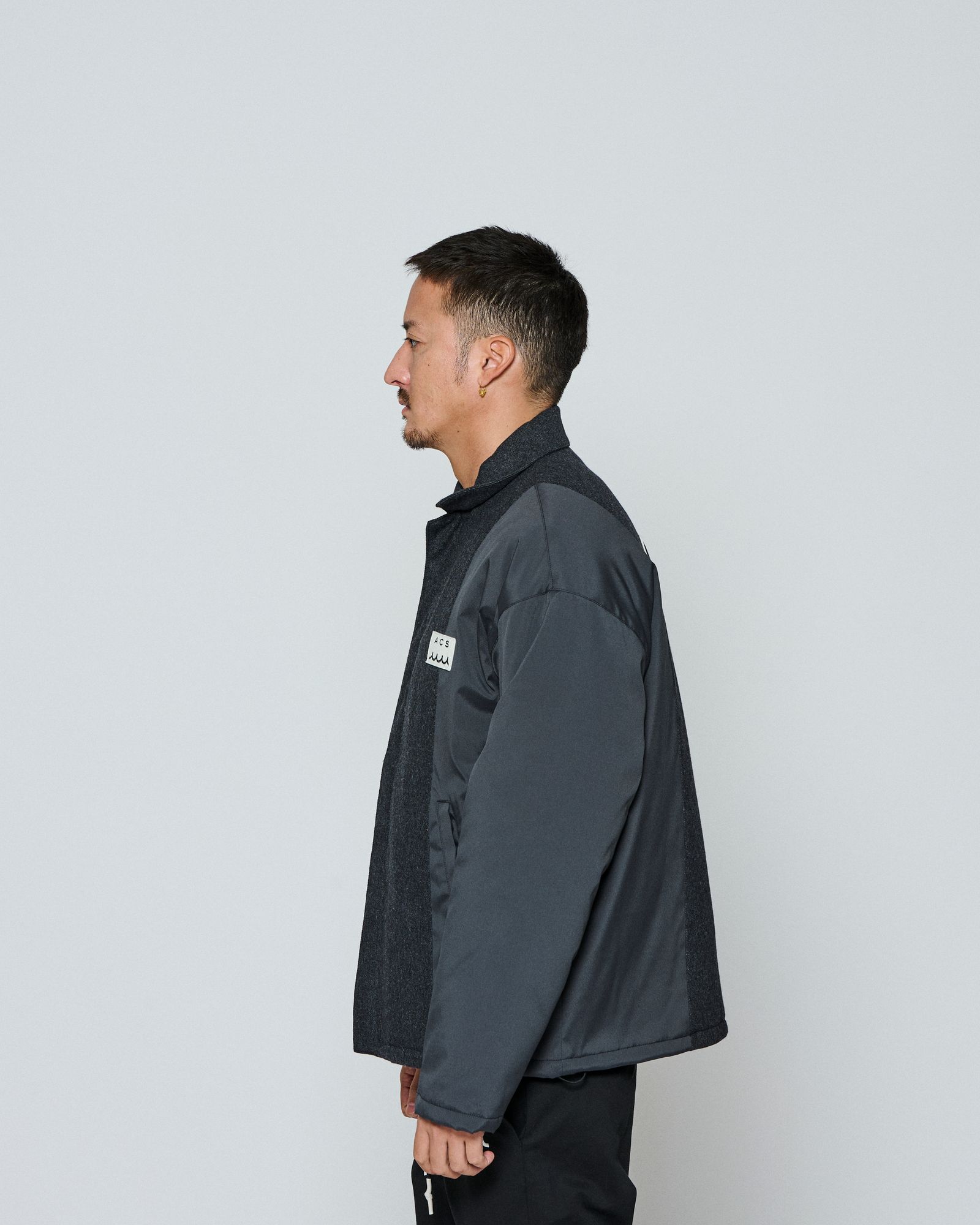 ☆先行予約☆ muta MARINE × ACANTHUS / コーチジャケット / Split Coach Jacket / CHARCOAL 【MA2651】