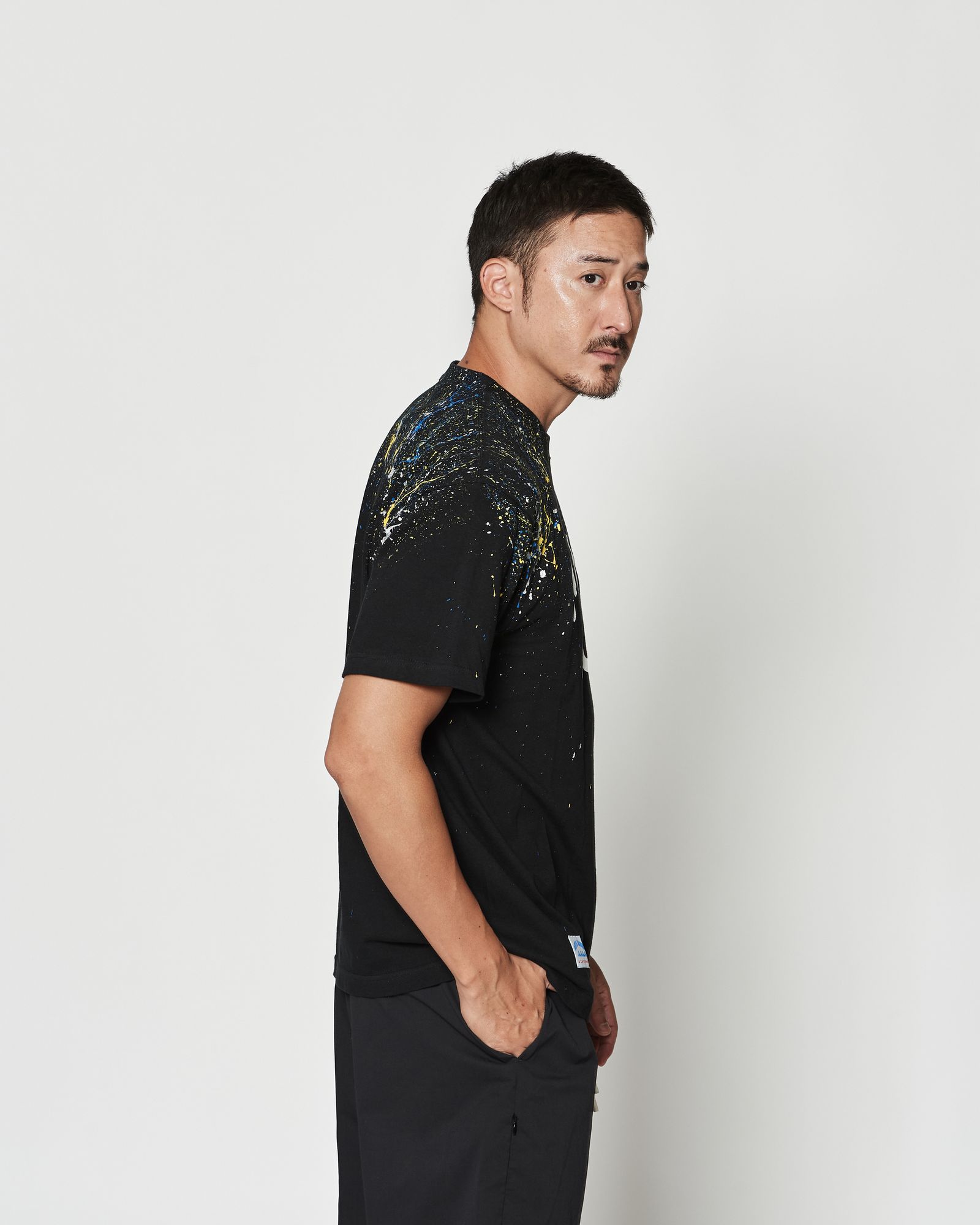 ☆先行予約☆muta MARINE × ACANTHUS  / スプラッシュマリンロゴTシャツ  /  Splash Marine Logo Tee / BLACK【MA2614】