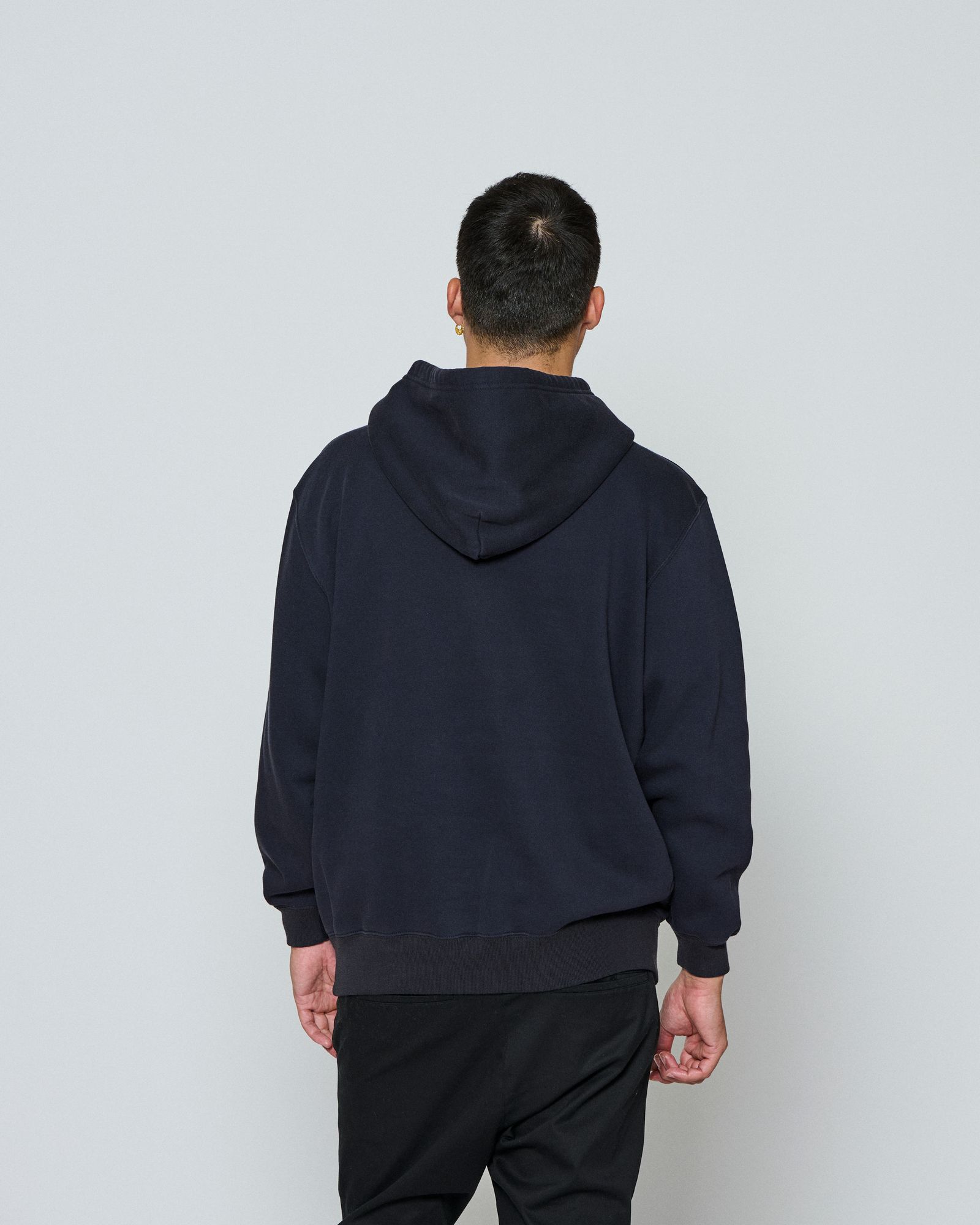 ☆先行予約☆ muta MARINE × ACANTHUS / カレッジロゴフーディー /パーカー / Shadow College Logo Hooded Sweatshirt / NAVY 【MA2660】