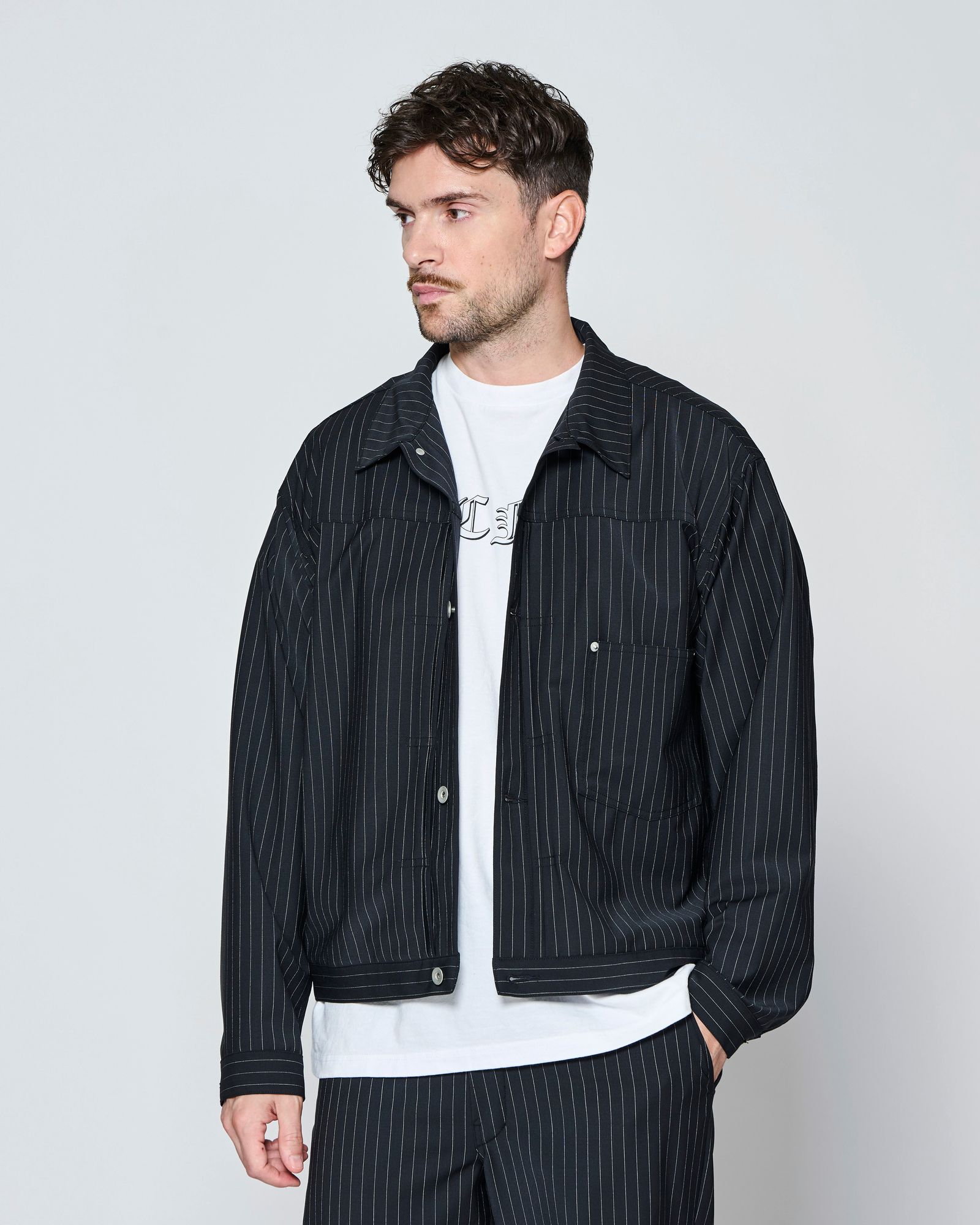 ☆先行予約☆ Type1 WWⅡ ストライプ トロピカルウール ジャケット  /  Type1 WWⅡ Stripe Tropical Wool Jacket / BLACK 【JK2701】