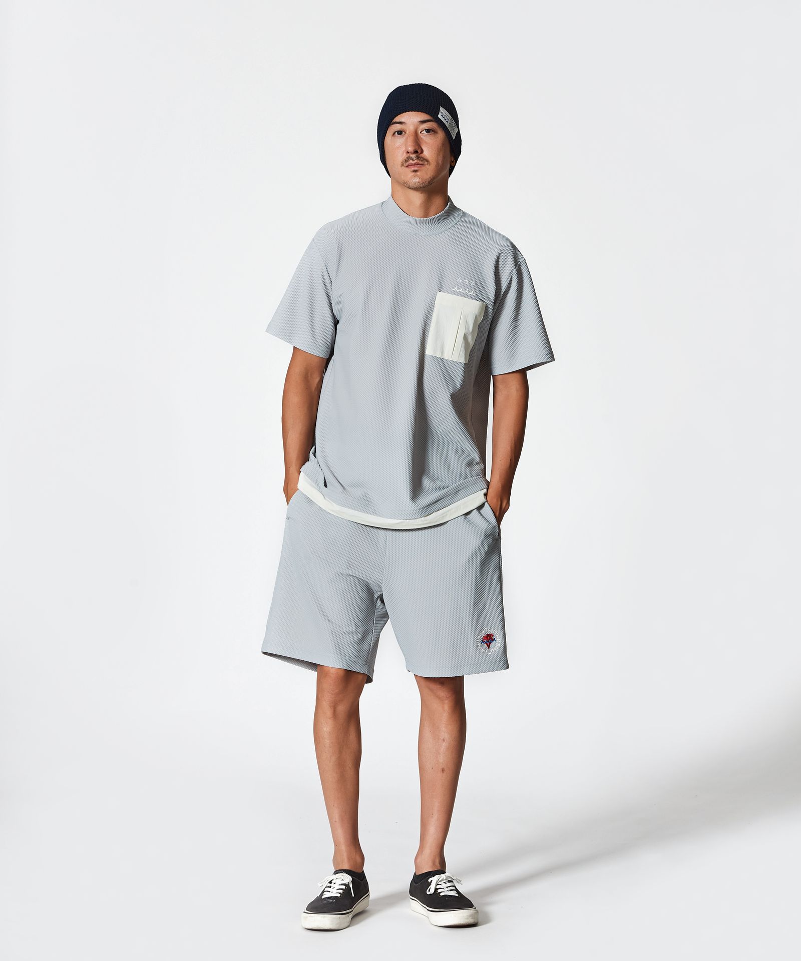 【限定コラボ】muta MARINE ACANTHUS × muta Mesh モックネック muta MARINE × ACANTHUS メッシュ モックネック Tシャツ