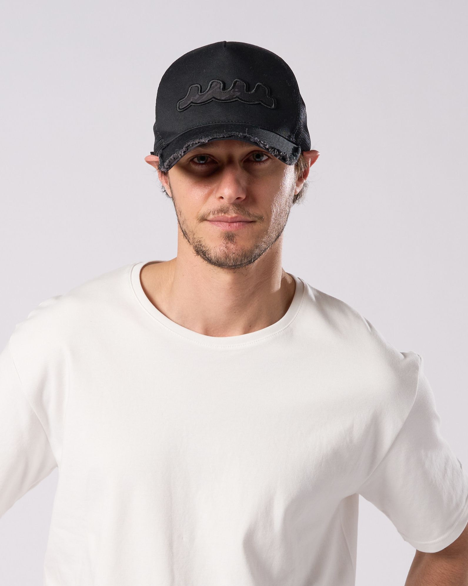 ☆先行予約☆muta × wjk  / ウェーブ カットオフ メッシュキャップ / wave cut-off mesh cap / BLACK 【810 mw05i】