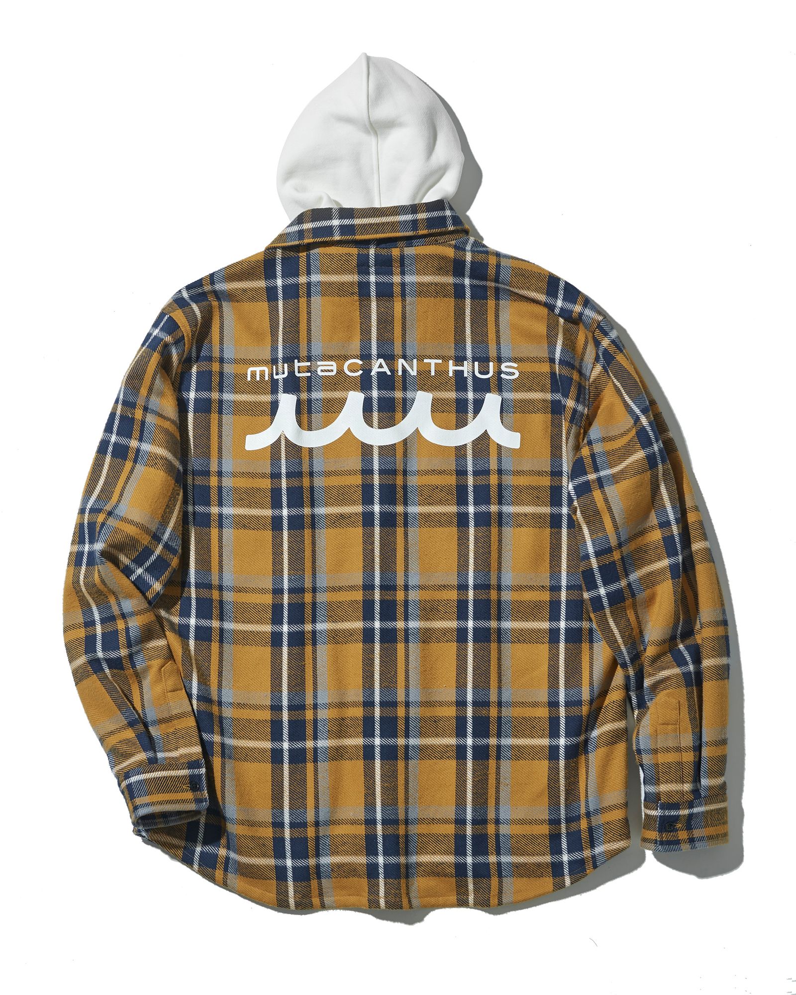 ☆先行予約販売2025年8月下旬～9月下旬頃入荷予定☆ ACANTHUS × muta MARINE / muta Hooded Flannel Shirts / シャツジャケット / YELLOW 【MA2532】