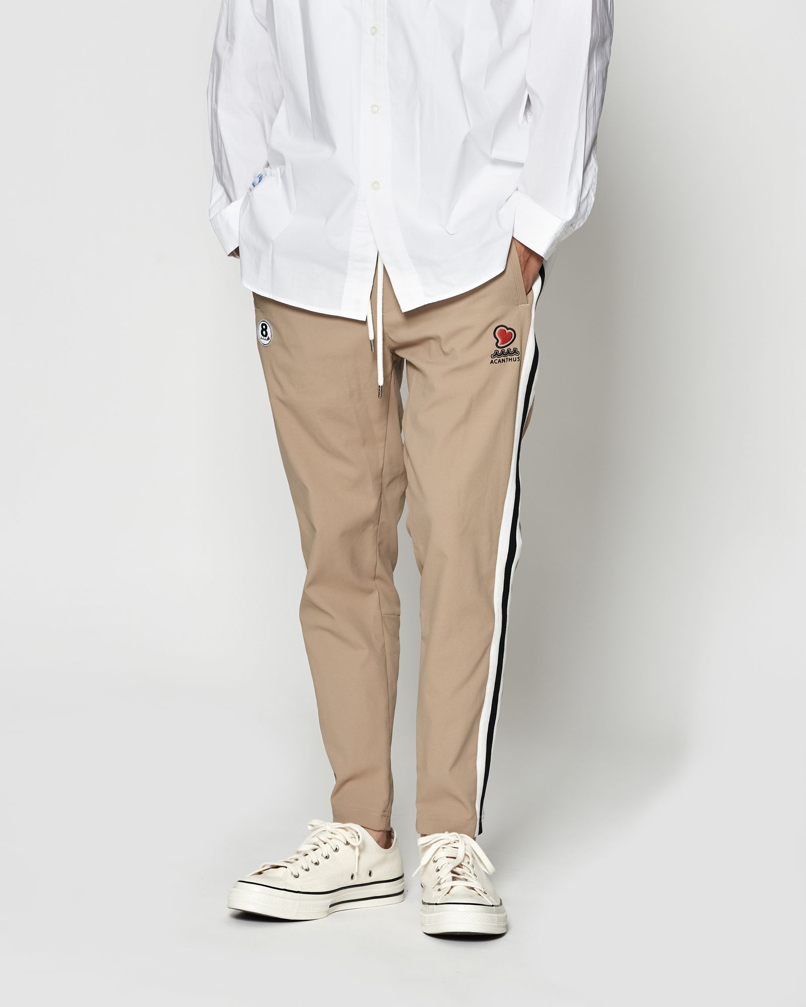 ☆先行予約☆muta MARINE × ACANTHUS / スウィートサイドラインパンツ / sweet side line pants / BEIGE 【MA2626】