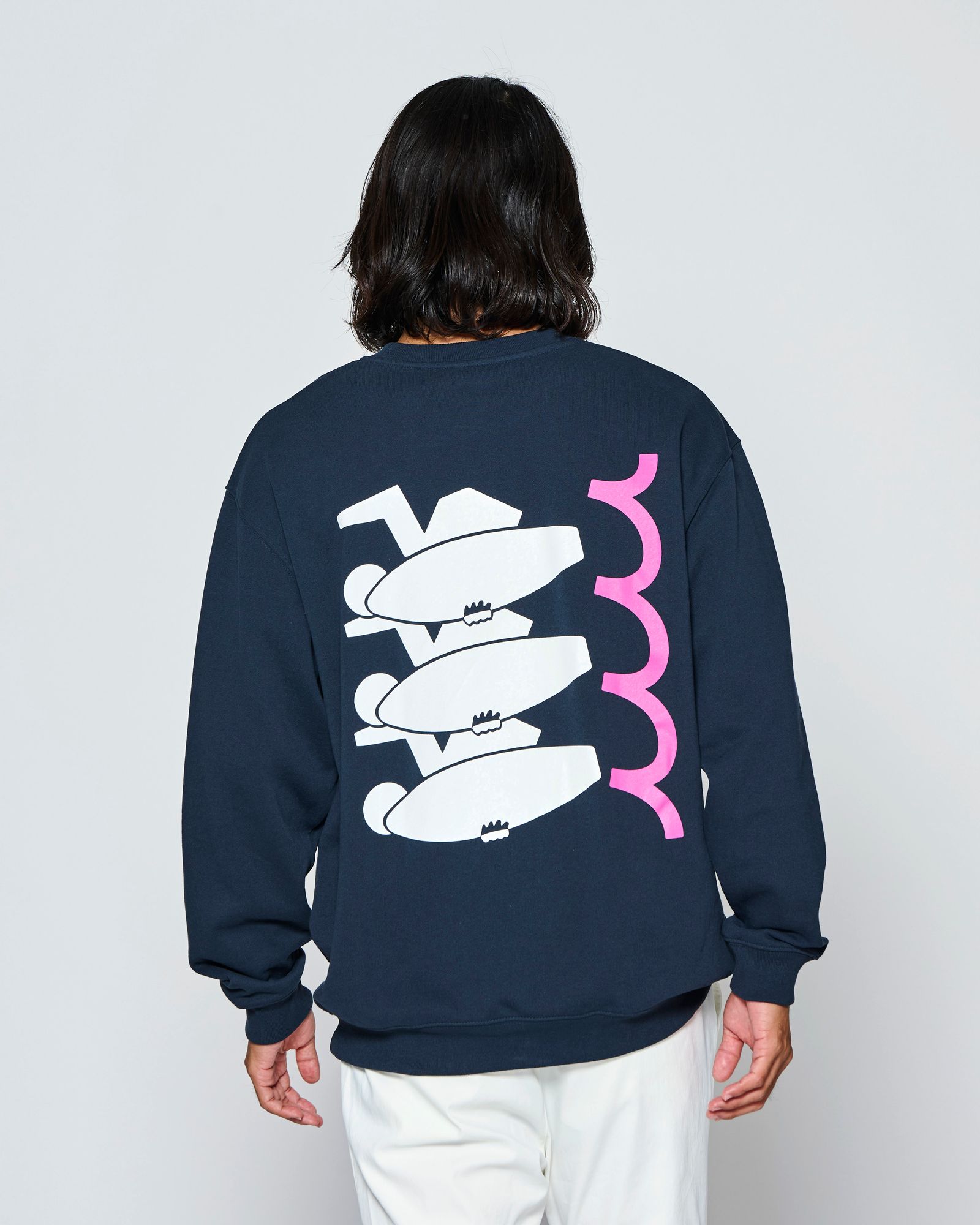 ☆先行予約☆muta MARINE × ACANTHUS  / サーフマンクルーネックスウェット / トレーナー /  Surf Man Crewneck / NAVY【MA2713】