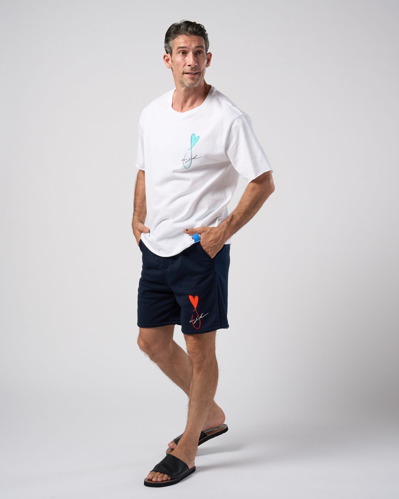 ☆先行予約☆Maison Honoré Paris× wjk  / ハートフィッシュフレンチテリーショーツ / heart fish dry french terry shorts / navy【505 hw03k】