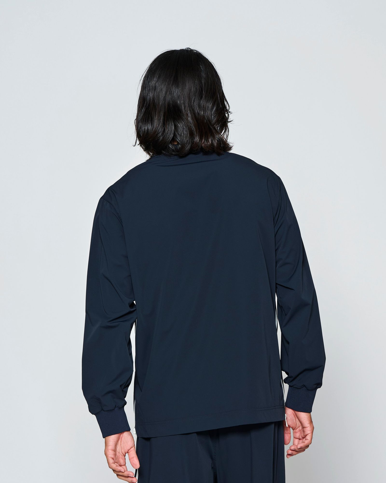 ☆先行予約☆muta MARINE × ACANTHUS  / サイドジップ長袖モックネックTシャツ /  Side Zip L/S Mock Top / NAVY【MA2706】
