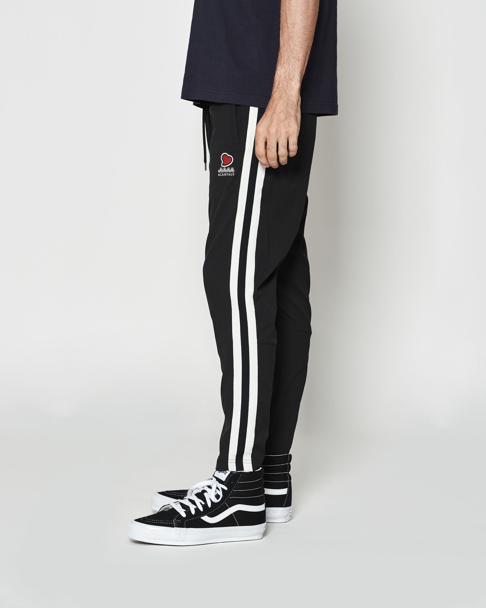 ☆先行予約☆muta MARINE × ACANTHUS / スウィートサイドラインパンツ / sweet side line pants / BLACK 【MA2626】