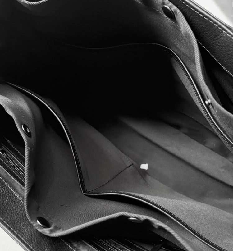 12ポケット トートバッグ 防水レザータイプ   / Water Proof Leather 12Pocket  Tote Bag / B-BK [0DCD-1541]