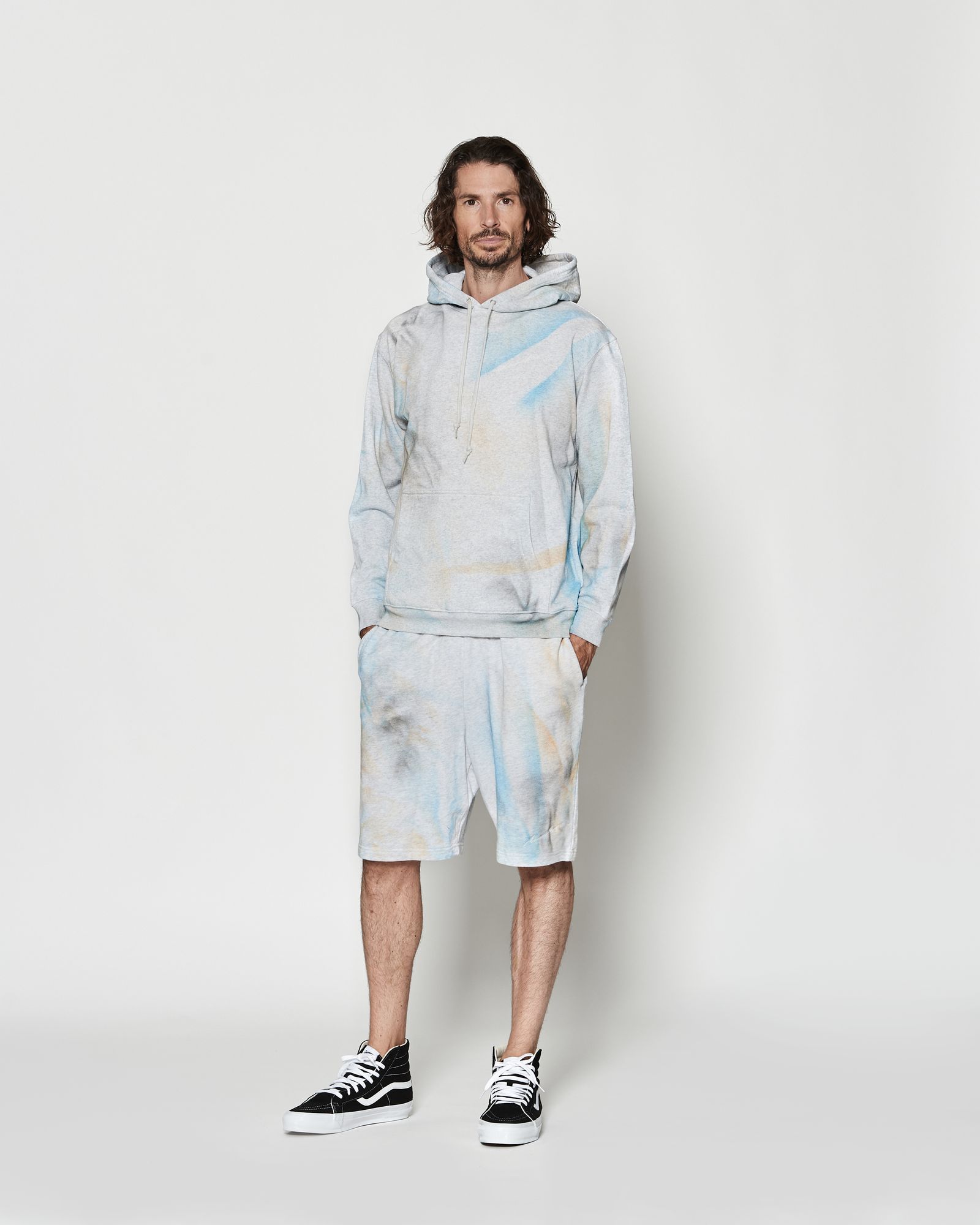 ☆先行予約☆ エイジングダイ スウェットフーディー / パーカー / Aging Dye Hooded Sweatshirt / GREY【HJ2602】