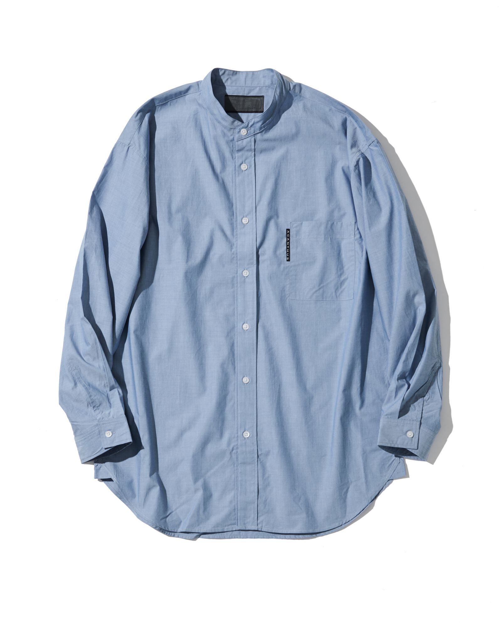 ☆先行予約☆ オーバーサイズバンドカラーシャツ / Oversized Band Collar Shirt / BLUE【SH2602】