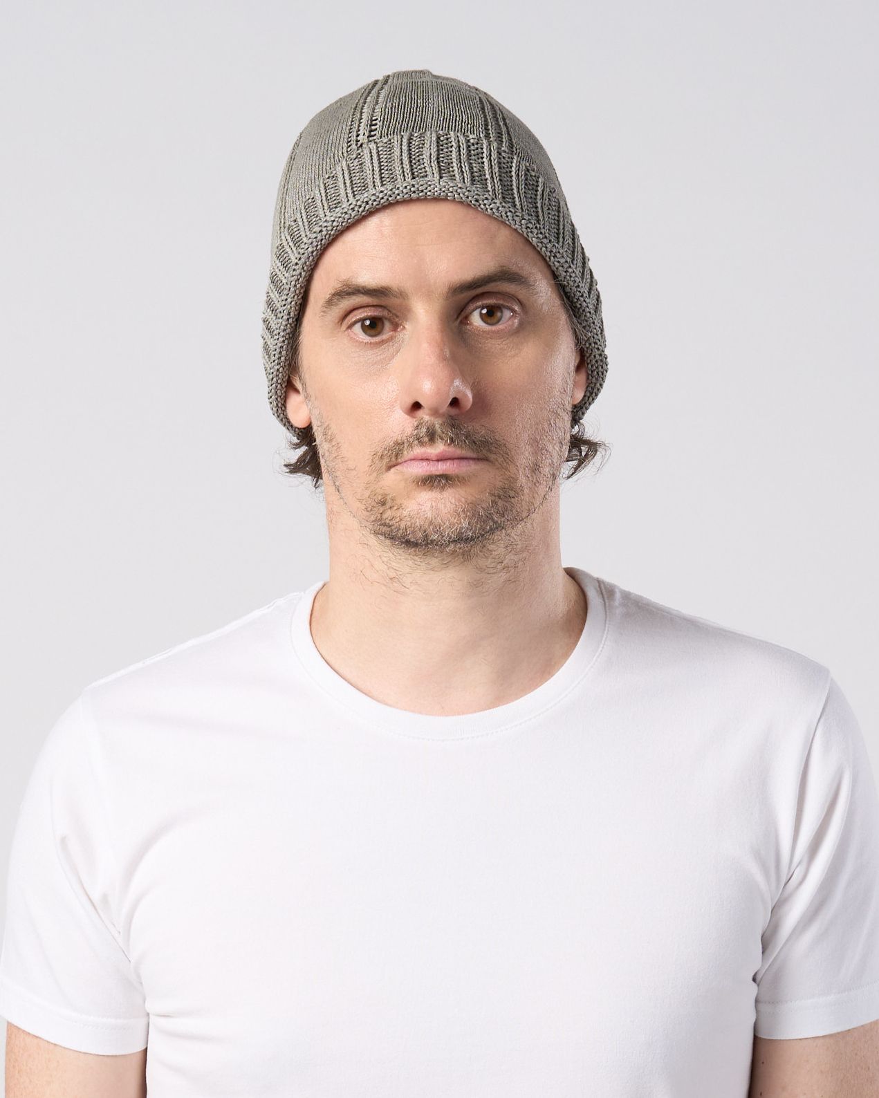 ☆先行予約☆ wjk  / ストライプニットビーニー / ニットキャップ / GIMA stripe knit beanie / dust gray【8004 kw86k】