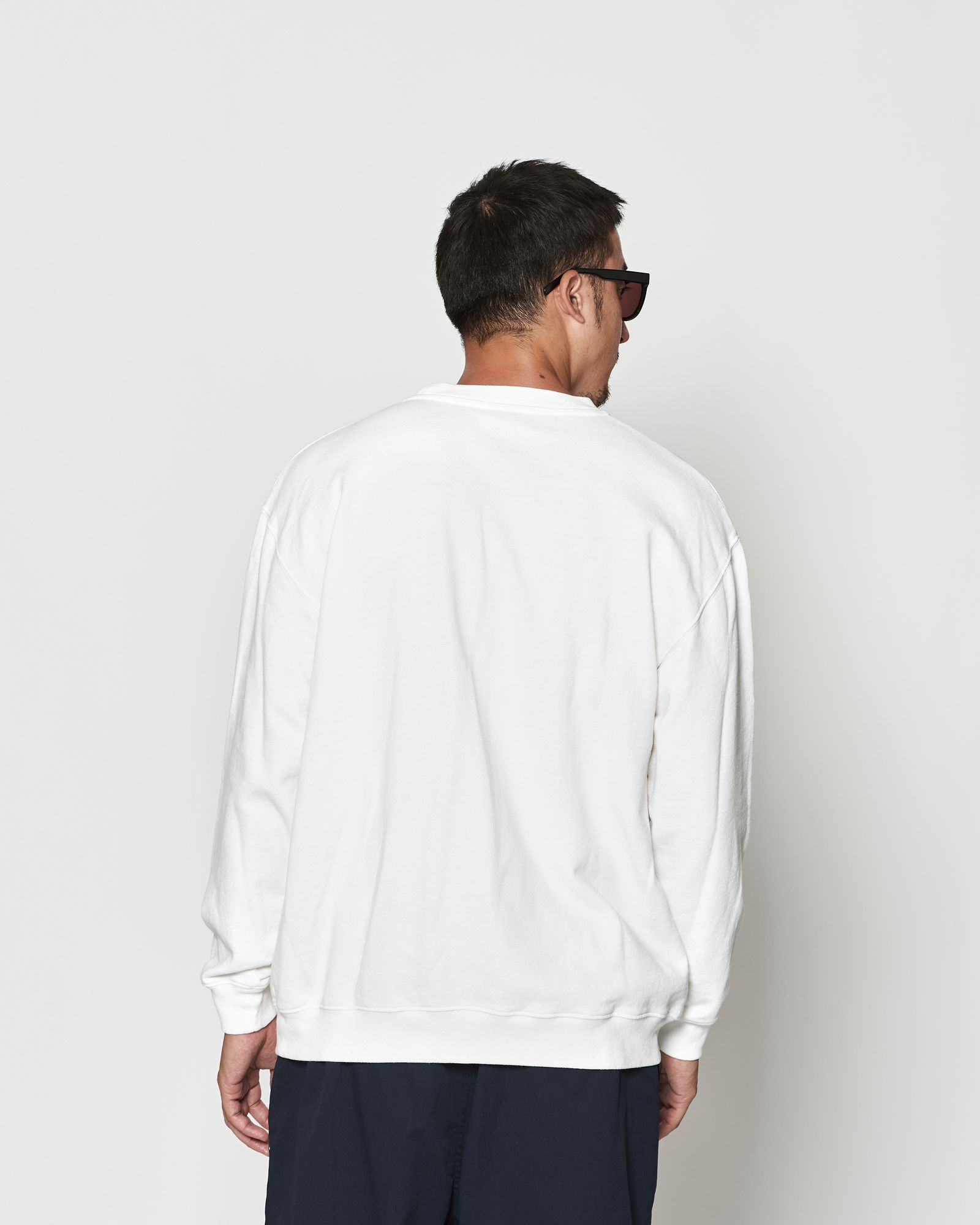 ☆先行予約☆muta MARINE × ACANTHUS  / エイジングサークルロゴクルーネックスウェット / Aging Circle Logo Crewneck / WHITE 【MA2611】