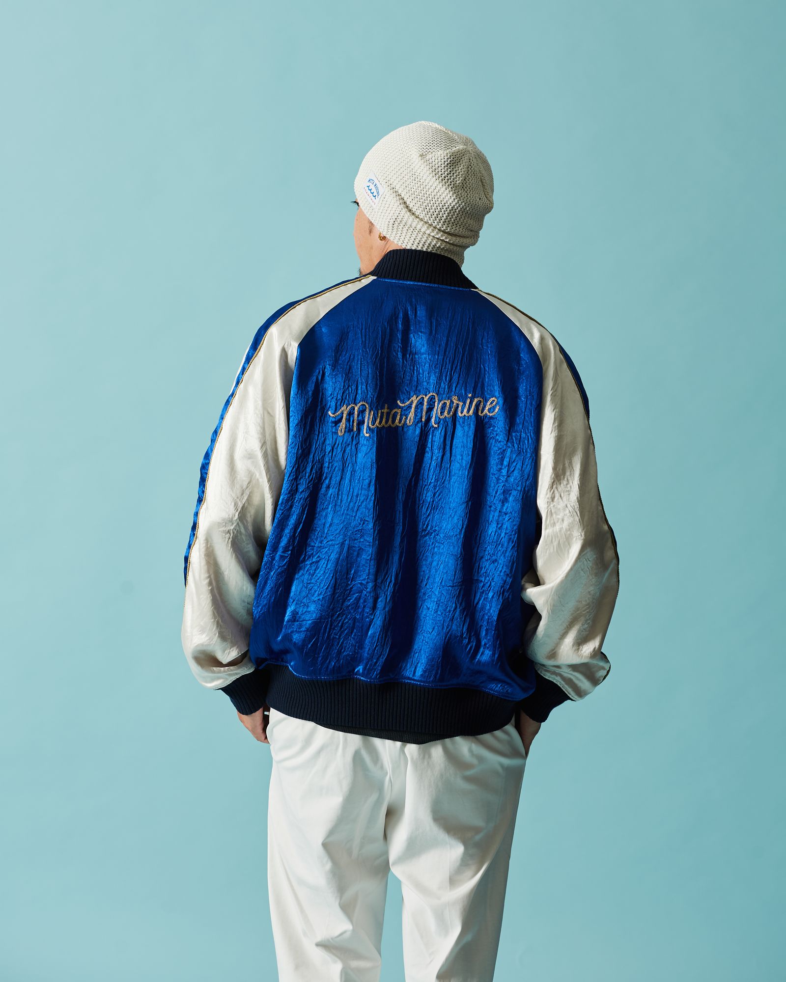☆先行予約☆muta MARINE × ACANTHUS  / リバーシブルスーベニアジャケット / Souvenir Jacket / BLUE 【MA2629】
