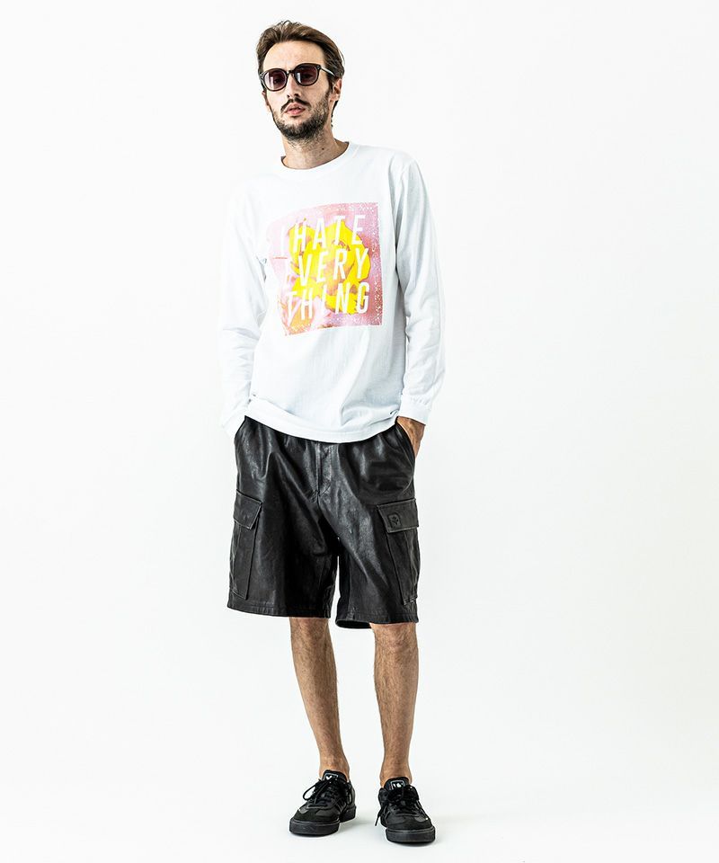 ACANTHUS × NOTHING / L-S Tシャツ / I HATE EVERYTHING Tee / WHITE