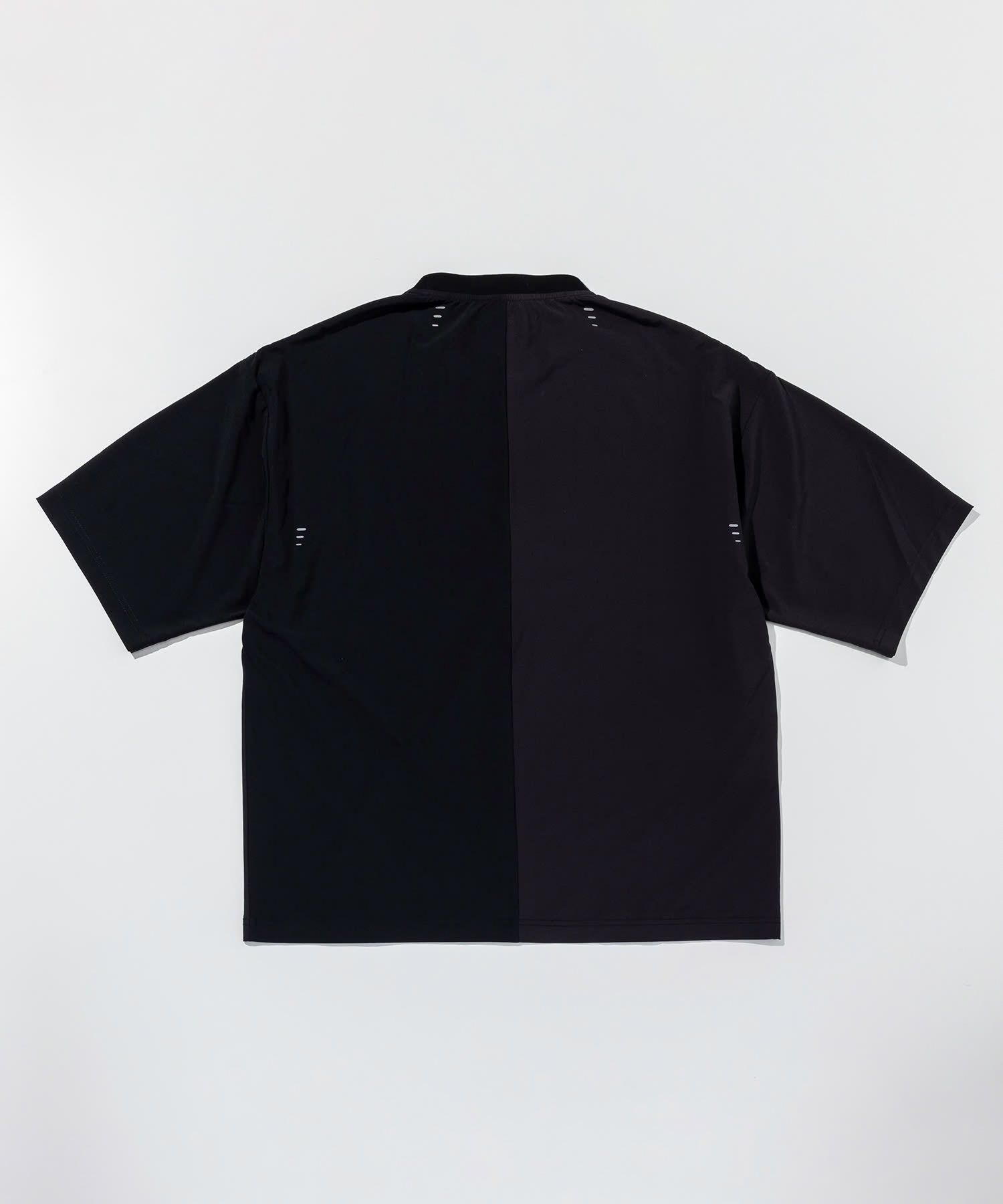 バイカラーランニング半袖Tシャツ / ブラック【UST-26032】