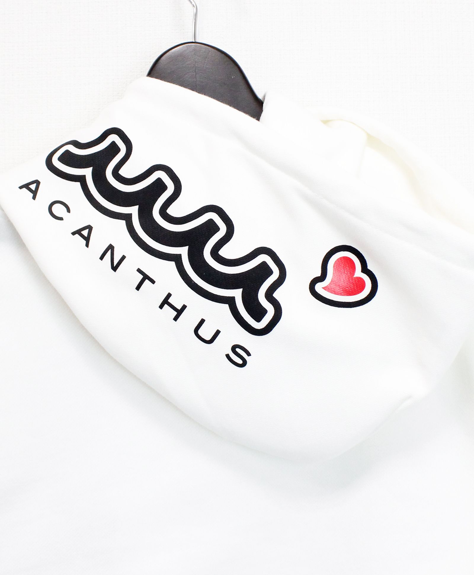 ACANTHUS × muta MARINE / muta sweet logo hoodie / スウェットプルオーバーパーカー / WHITE【MA2525】