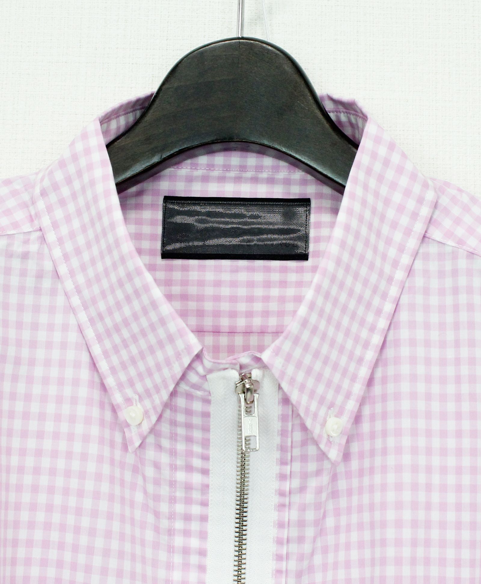Remake Zip Shirt / リメイク ジップ B.D シャツ / PINK【SH2463】