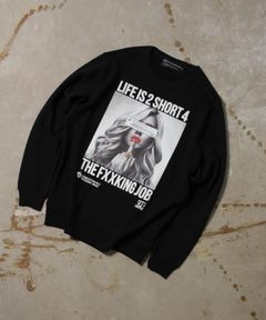 [2 SHORT] ライト・スウェット・クルーネック / トレーナー / BLACK [253230FO]