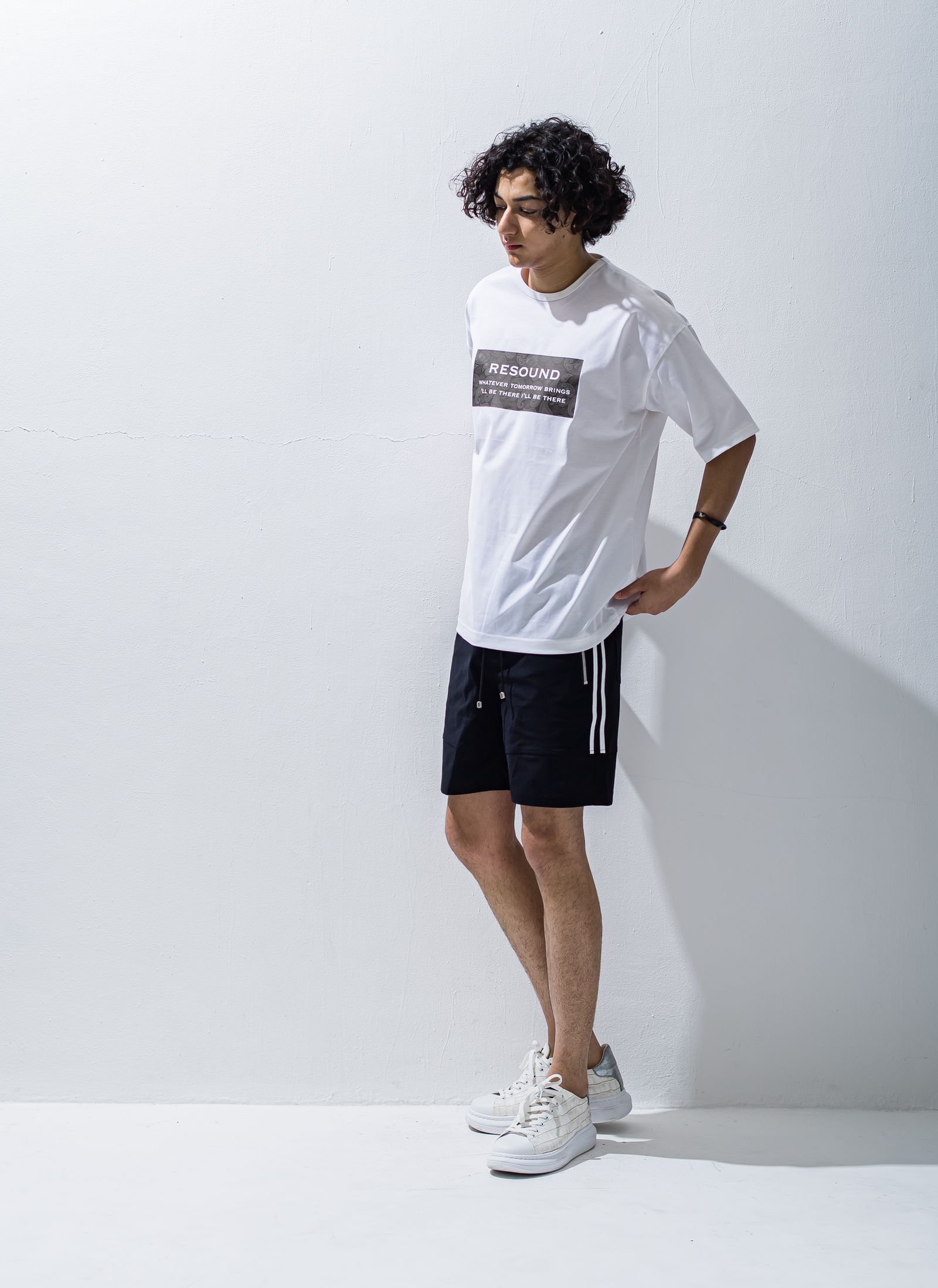 RESOUND CLOTHING - Johnson NYLON HP / ナイロンハーフパンツ / BKWH