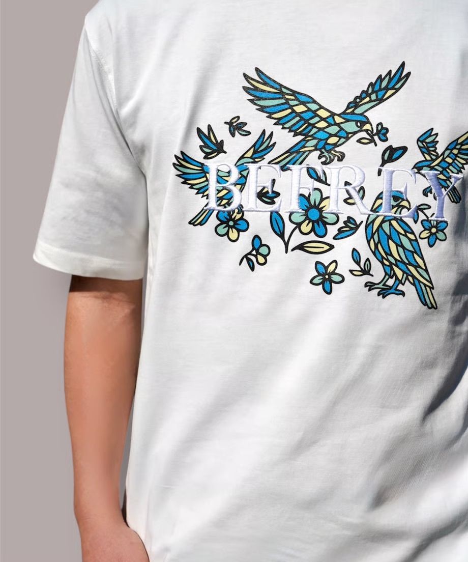 刺繍×Print T-shirt / WHITE [BEF01-HST]