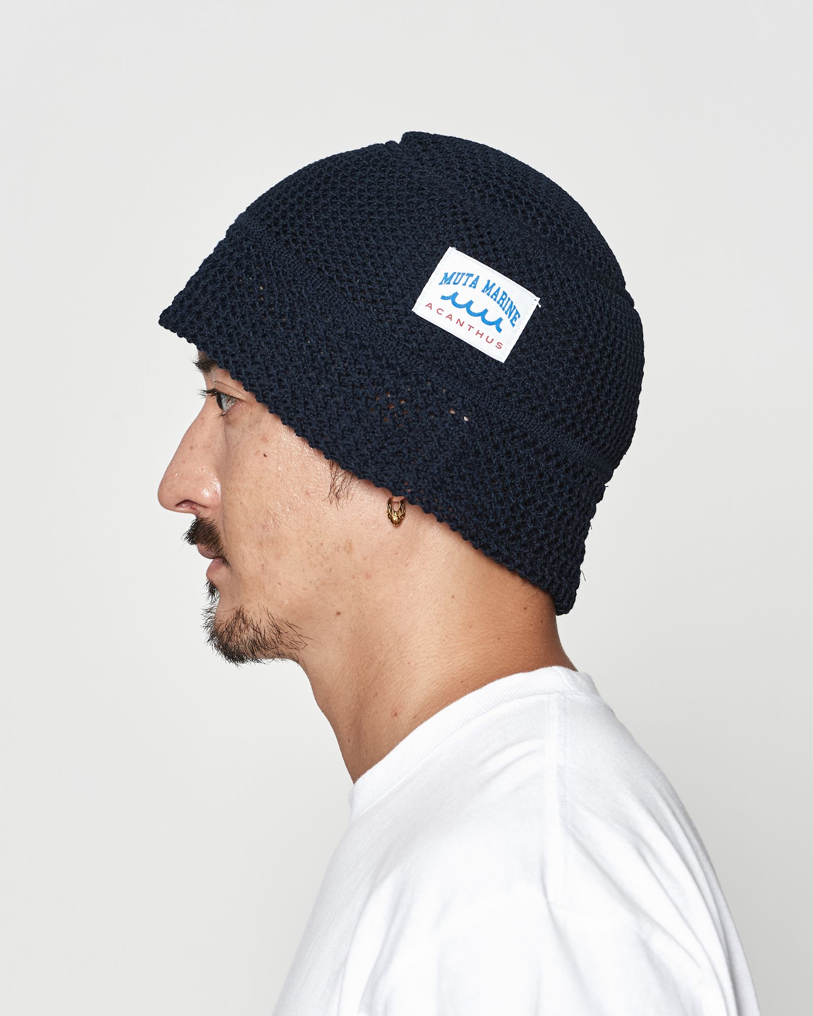 ☆先行予約☆muta MARINE × ACANTHUS  / メッシュニットバケットハット / Mesh Knit Bucket Hat / NAVY 【MA2624】