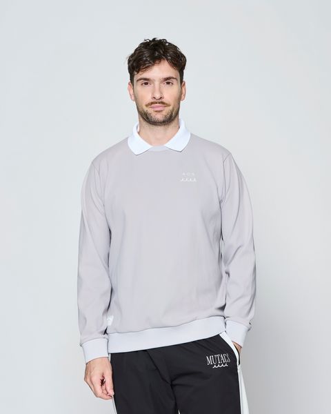 ☆先行予約☆muta MARINE × ACANTHUS  / ポロクルーネックスウェット /  Polo Crewneck / GREY【MA2710】