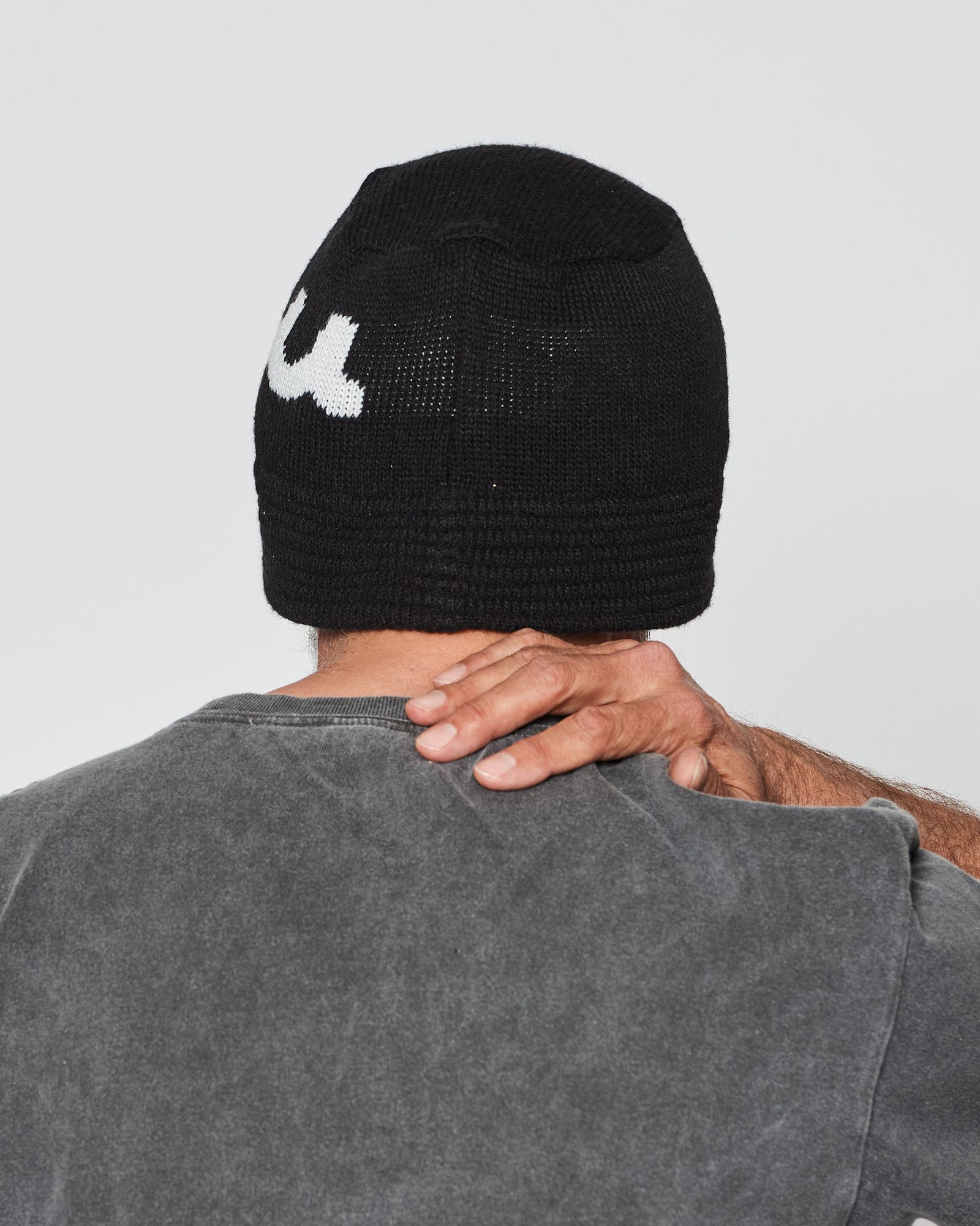 ☆先行予約販売2025年10月下旬～11月下旬頃入荷予定☆ ACANTHUS × muta MARINE / muta Wave Logo Knit Bucket Hat / ニットバケットハット / BLACK 【MA2543】