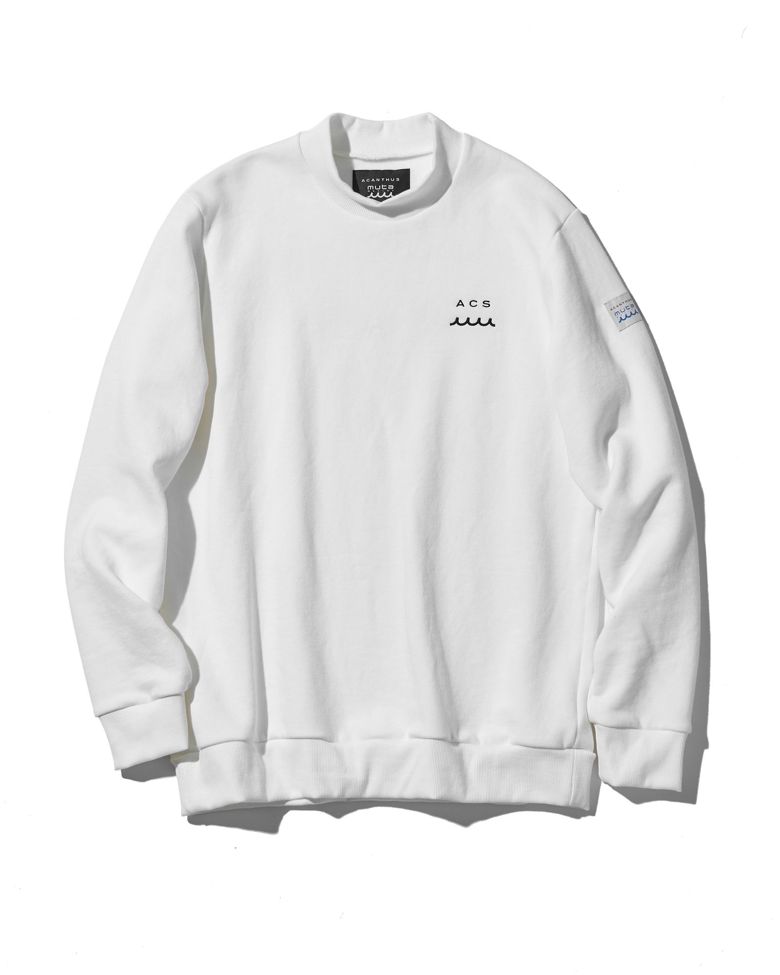 ☆先行予約販売2025年9月下旬～10月下旬頃入荷予定☆ ACANTHUS × muta MARINE / muta Mockneck Sweatshirts / スウェット / WHITE 【MA2535】