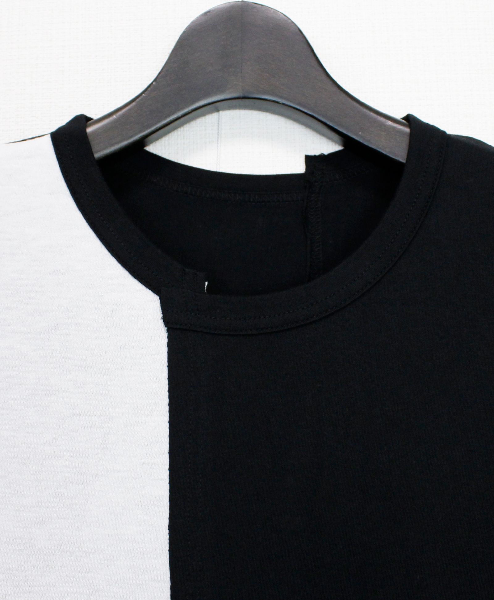 SILKETTE JERSEY W/ NUMBER PATTERN TSUJIKIRI LONG SLEEVED T-SHIRT / BLACK x WHITE [GL-T11-803-1-01]