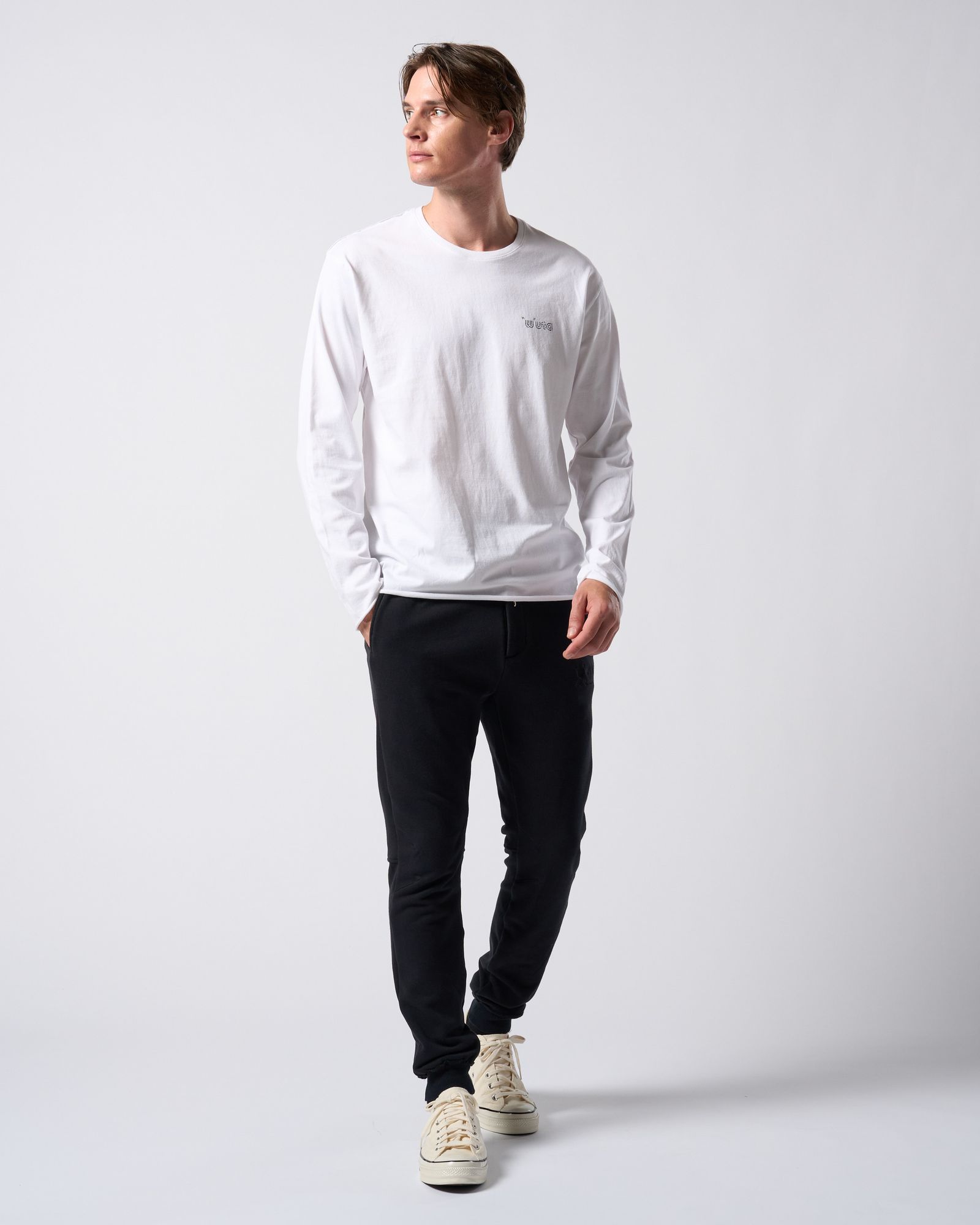 ☆先行予約☆ muta × wjk  / カットオフ クルーネックロングスリーブカットソー / cut-off crew-neck L/S(printed) / WHITE [708 mw03j]
