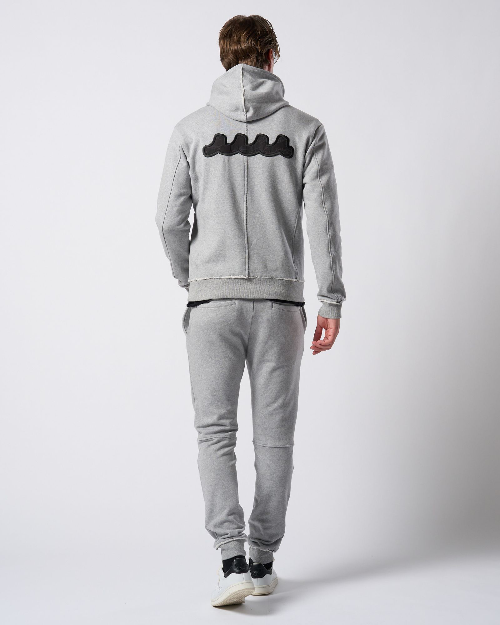 ☆先行予約☆ muta × wjk  / 高密度ストレッチ裏毛リブスウェットパンツ / super urake zip-up parka / T.GRAY [206 mw07j]