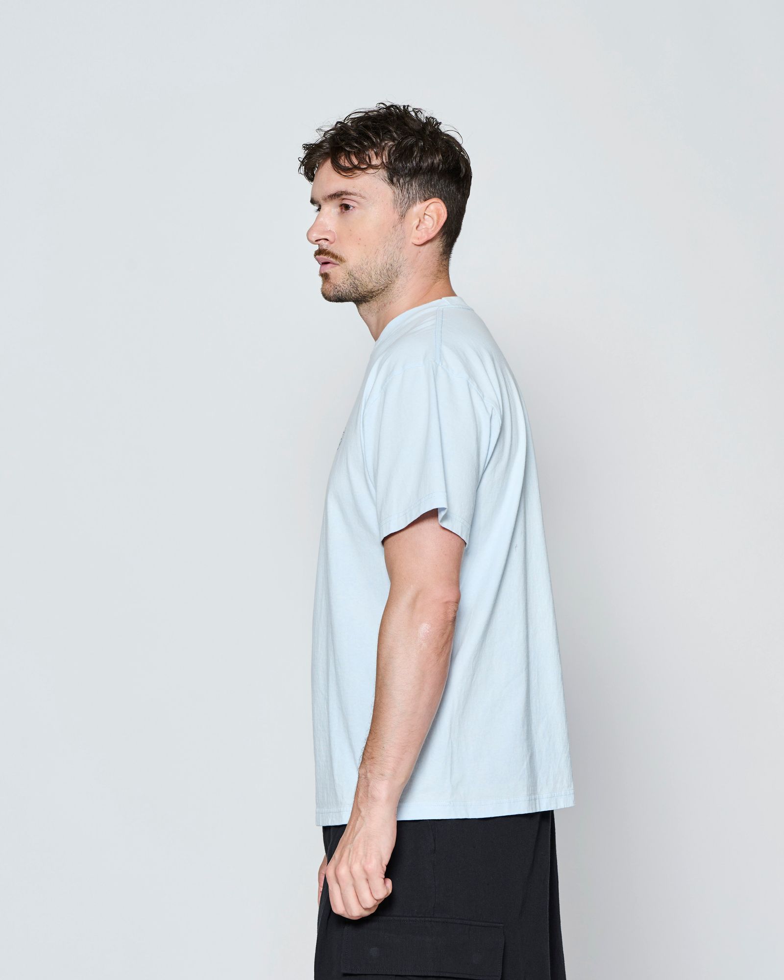 ☆先行予約☆ ヴィンテージ オールドイングリッシュ Tシャツ  /  Vintage Wash Old English Tee / SAX【CT2701】
