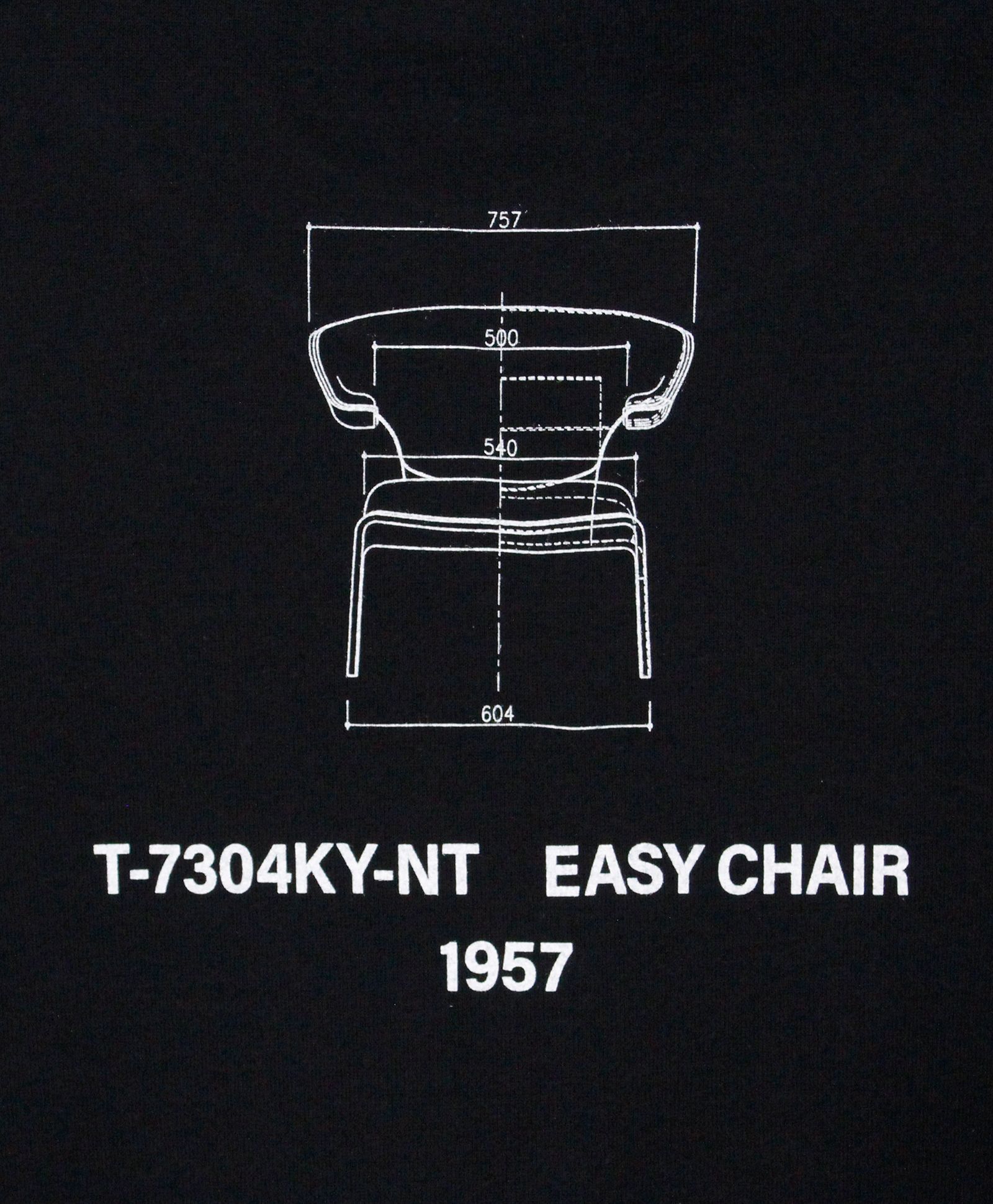 ALMOSTBLACK×TENDO / EASY CHAIR CATALOG T-SHIRTS / クルーネック プリントTシャツ / BLACK [TD-CS04]