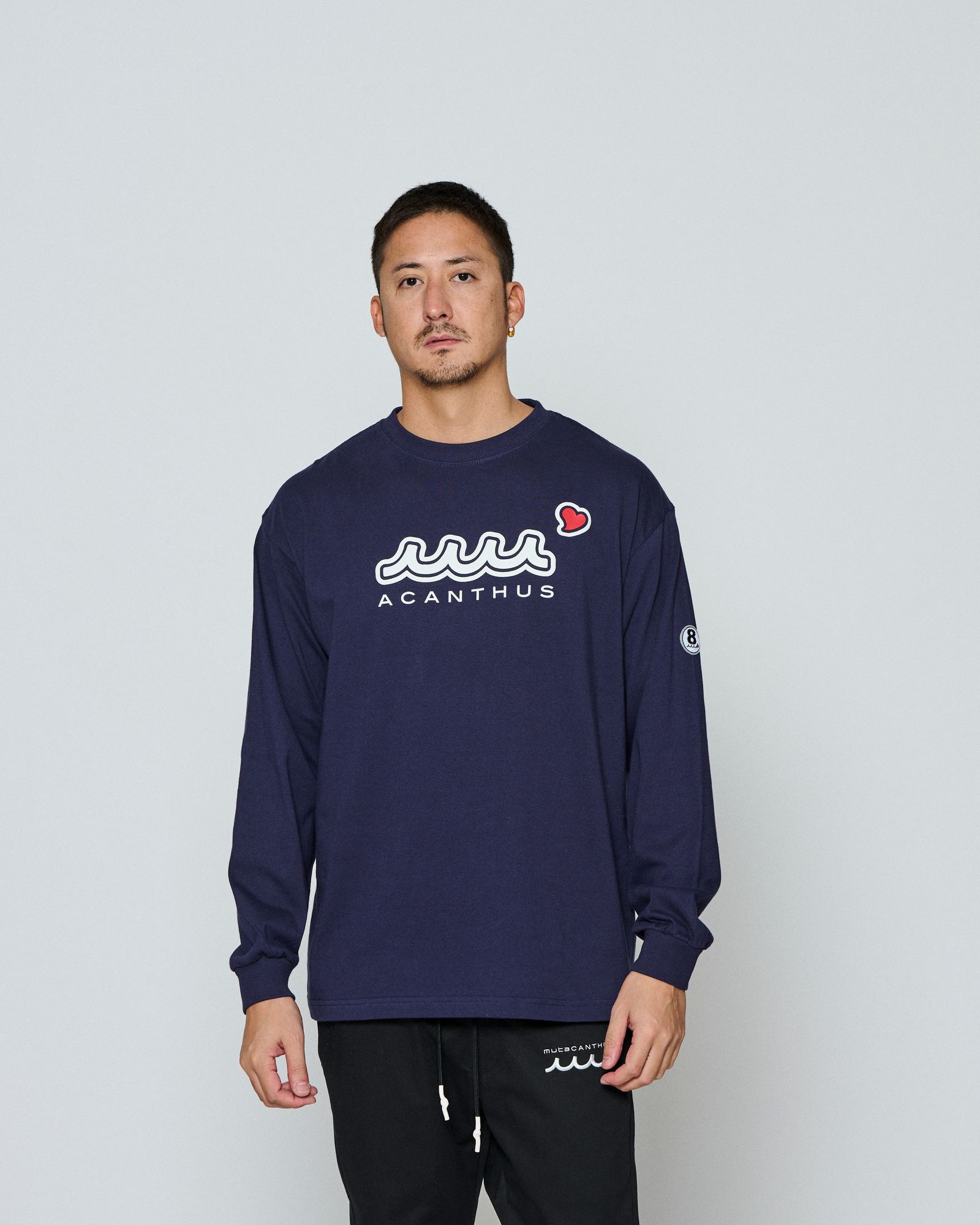 ☆先行予約☆ muta MARINE × ACANTHUS / スイートエクストラロゴロングスリーブTEE / Sweet Extra Logo L/S Tee / NAVY 【MA2698】
