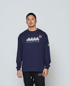 ☆先行予約☆ muta MARINE × ACANTHUS / スイートエクストラロゴロングスリーブTEE / Sweet Extra Logo L/S Tee / NAVY 【MA2698】